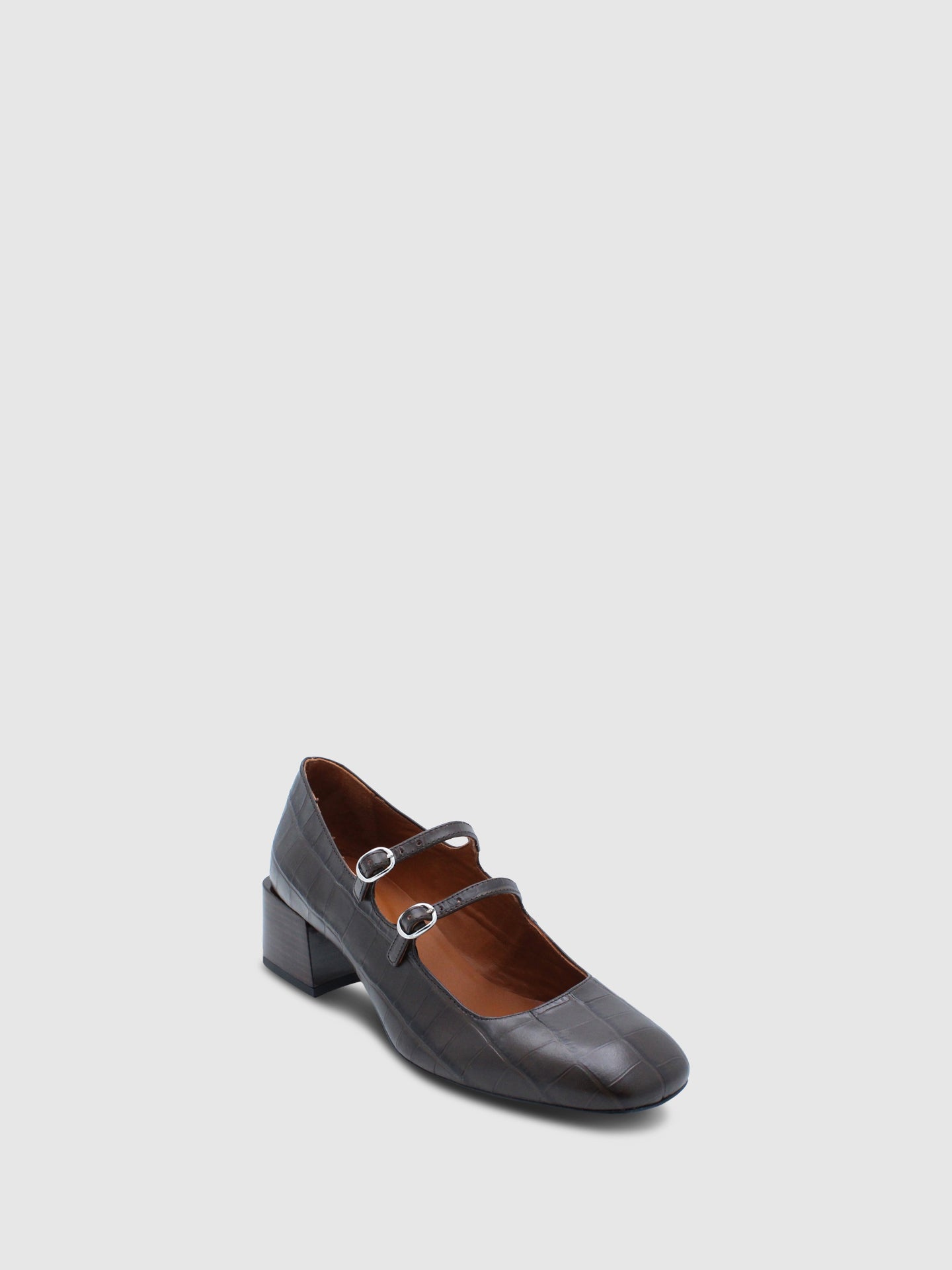 JJ Heitor Sapato com tacão em Castanho