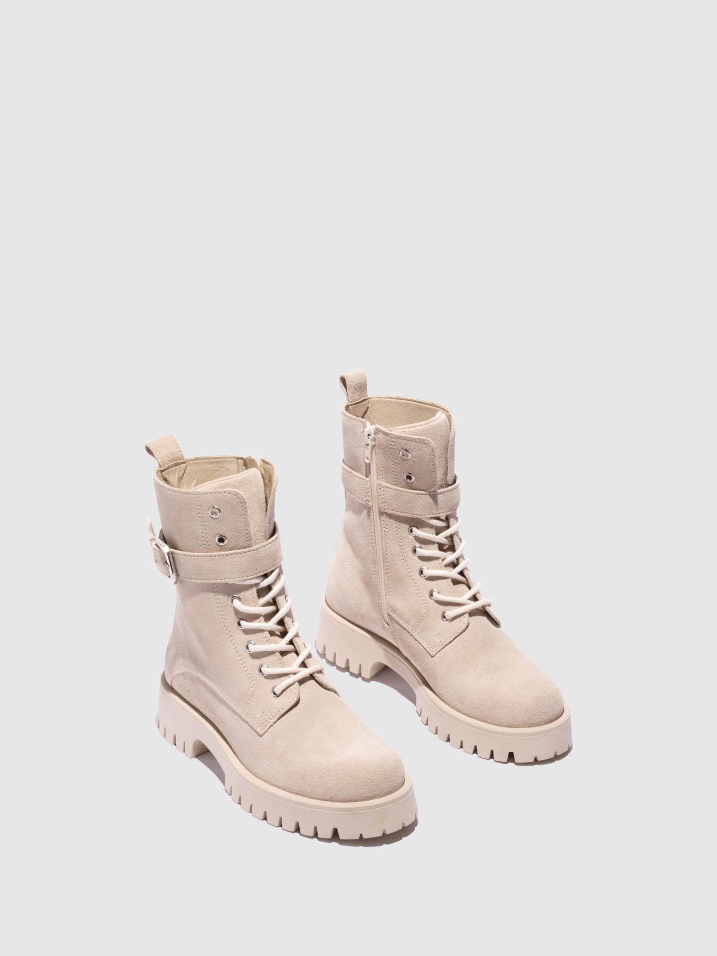 Foreva Botins com Atacadores em Bege