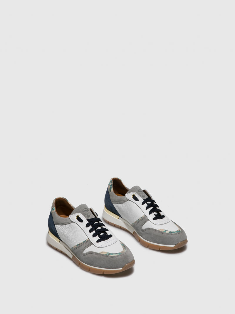 Fungi Gray White Lace-up Trainers