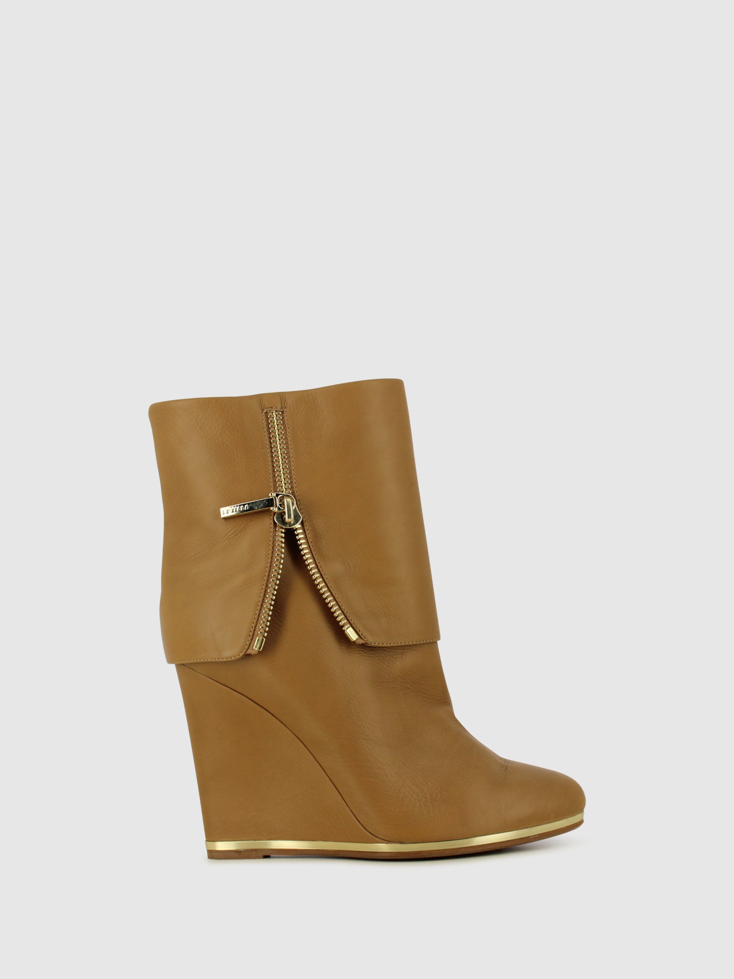 Le Silla Camel Zip Up Ankle Boots