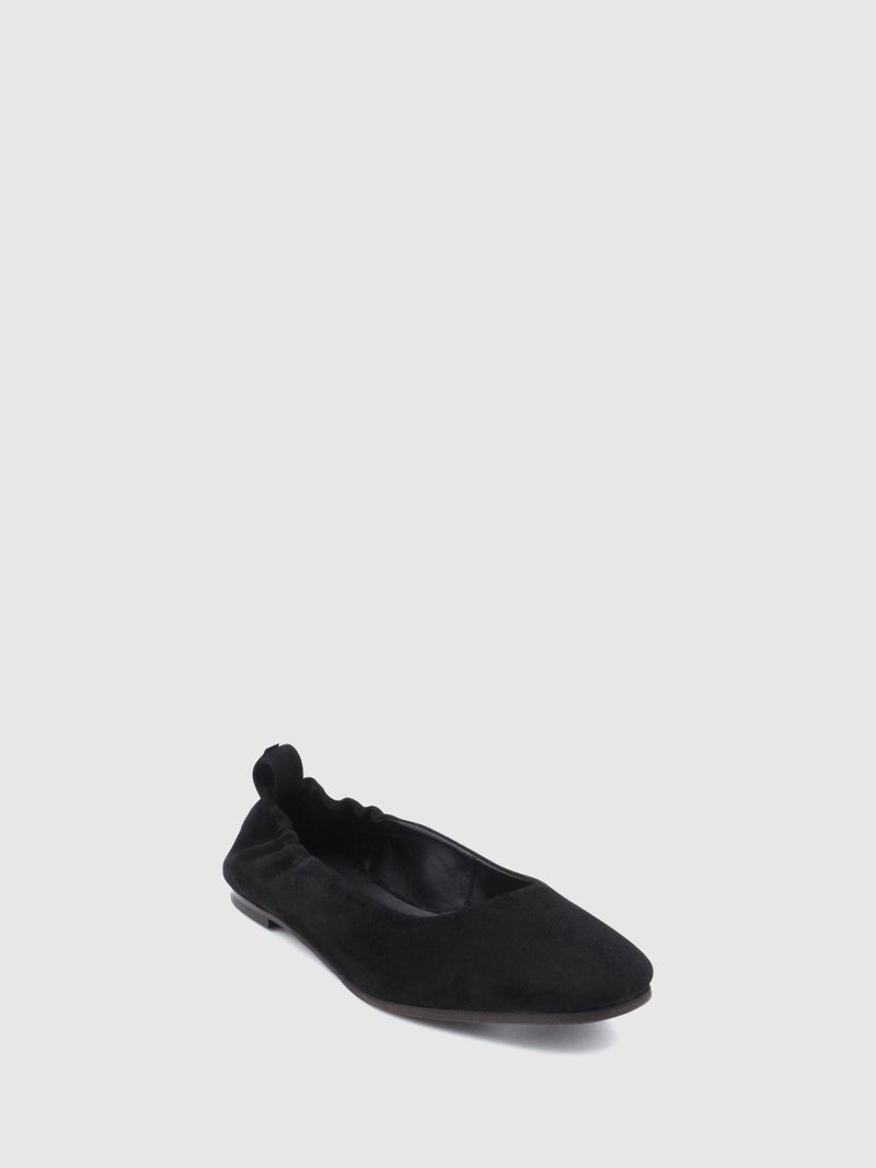 JJ Heitor Black Classic Ballerinas