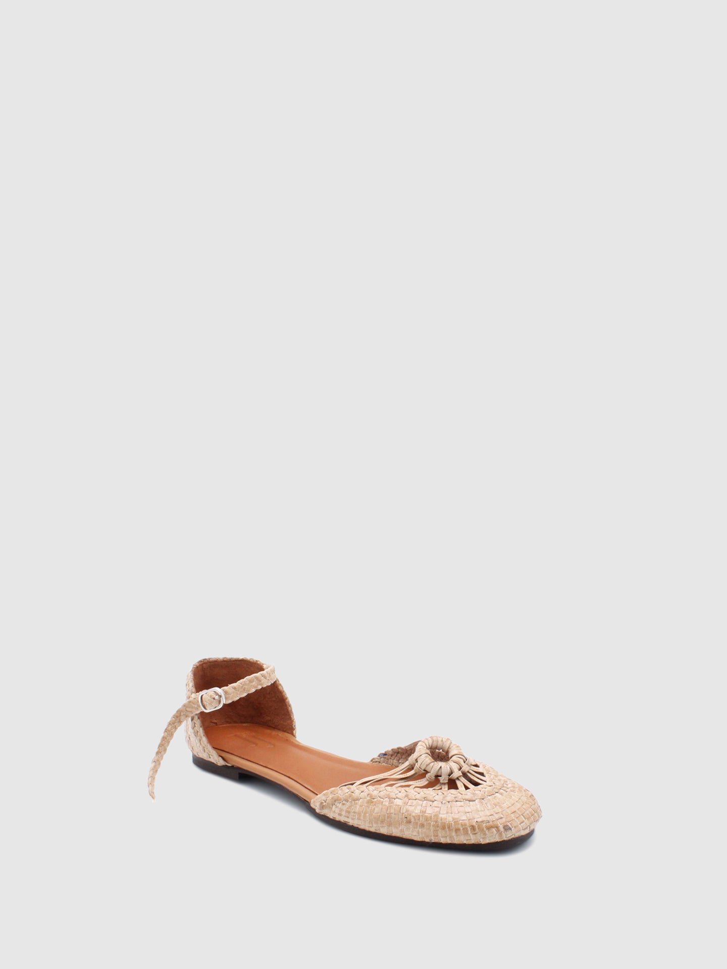 JJ Heitor Beige Round Toe Sandals