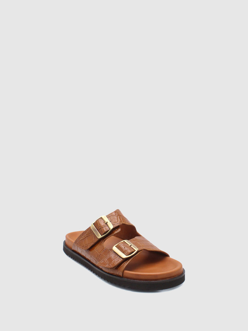 JJ Heitor Camel Open Slippers