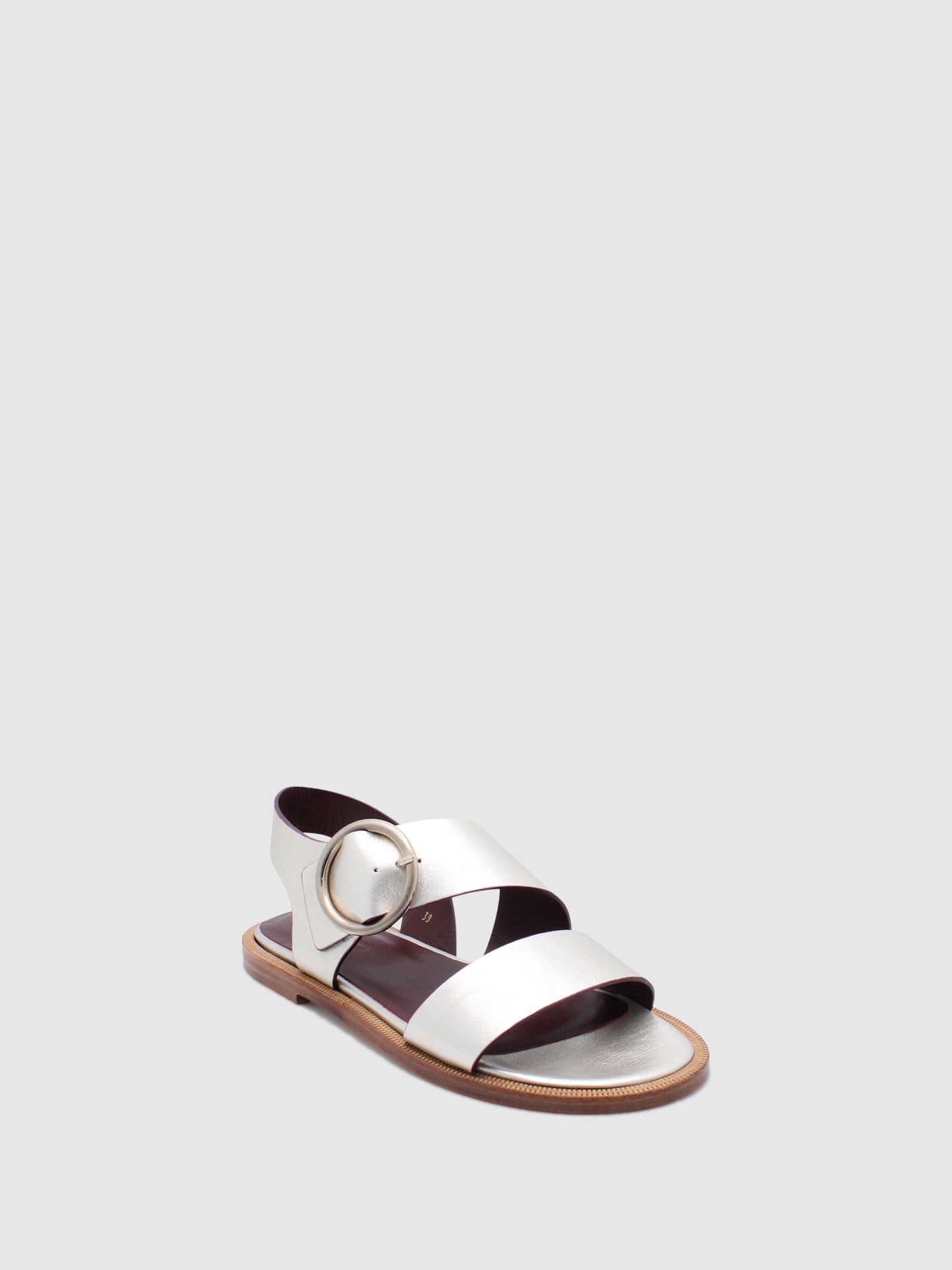 JJ Heitor Metallic Crossover Sandals
