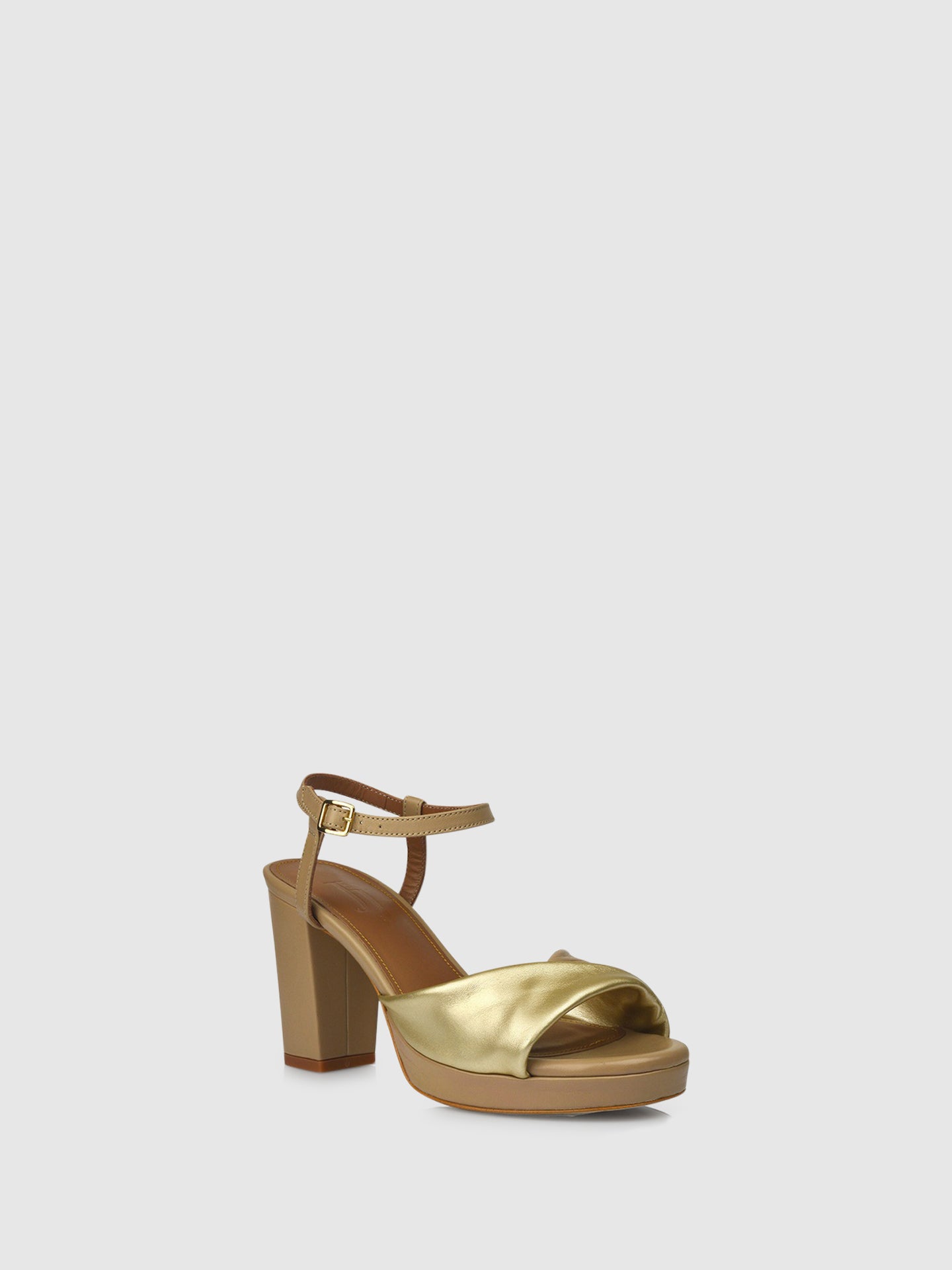 JJ Heitor Sandálias de Salto G02L1 Beige/Gold