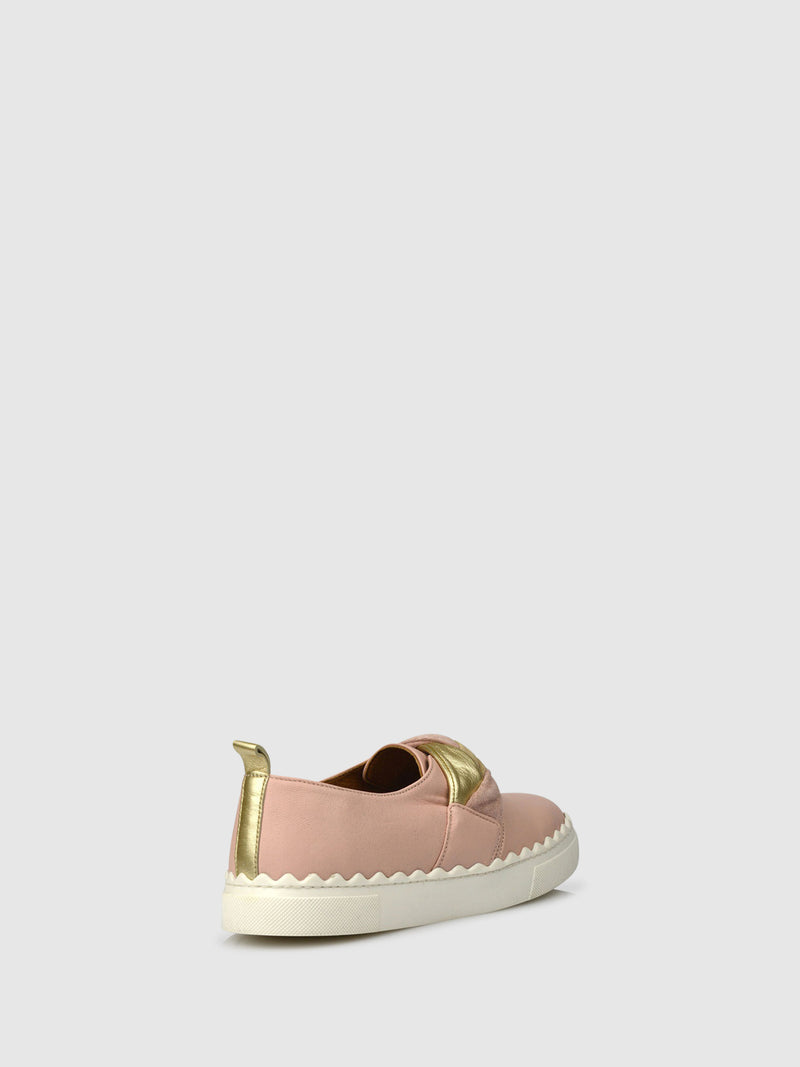 JJ Heitor Bow Trainers K03L1 Nude/Gold