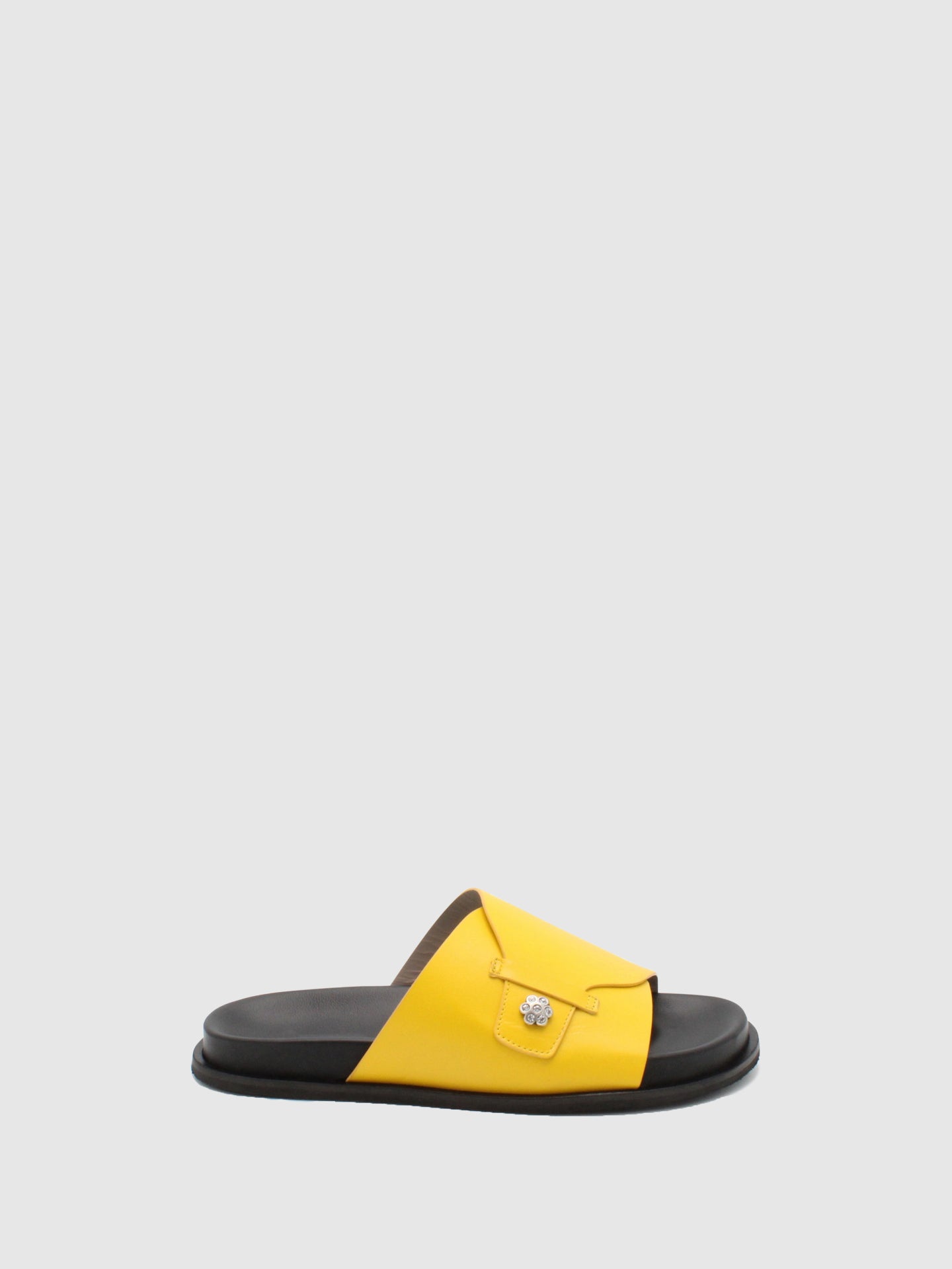 JJ Heitor Buckle Mules Camélia Yellow/Black