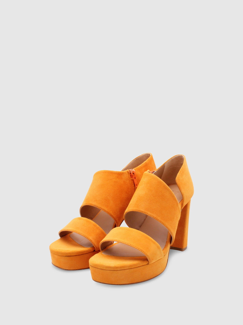 JJ Heitor Heel Sandals Impact Orange