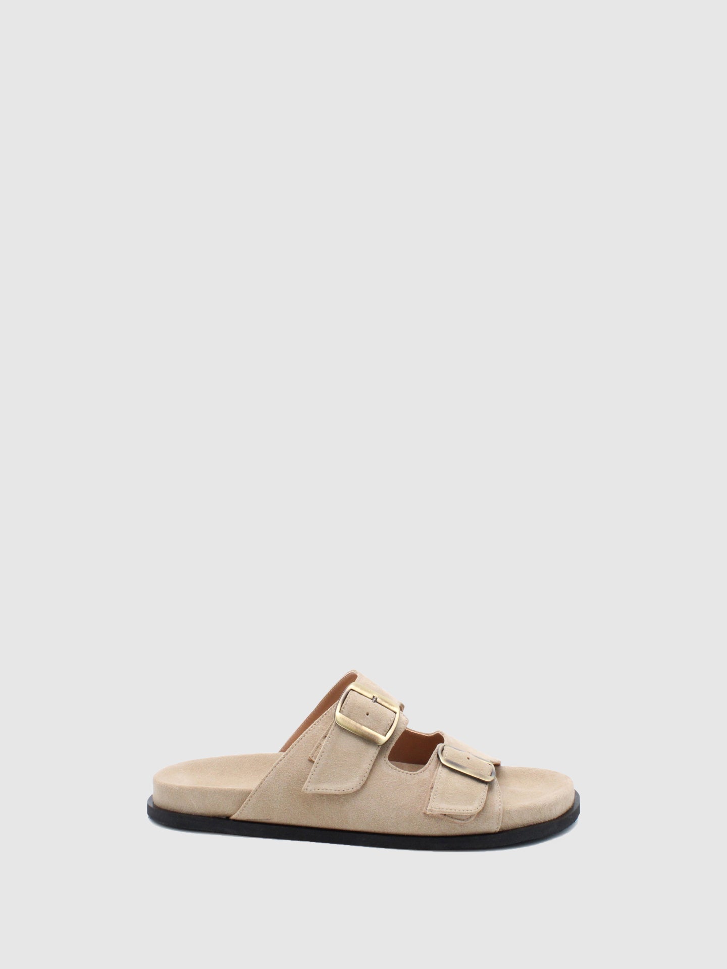 JJ Heitor Mules com Fivela Impact Beige