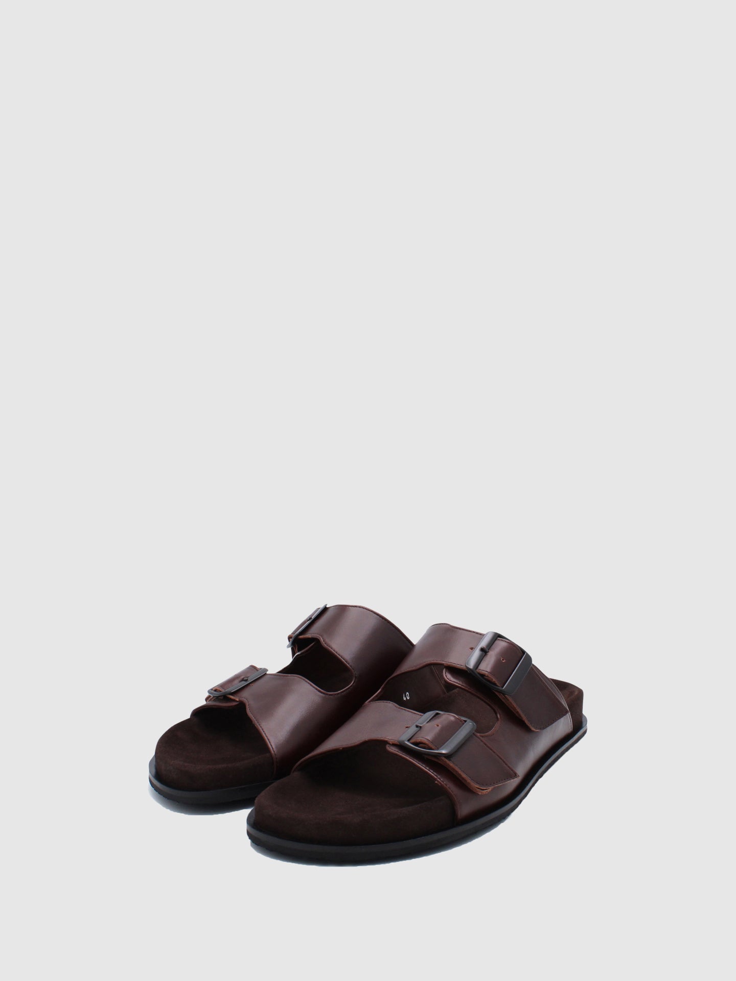 JJ Heitor Buckle Mules Impact Cognac