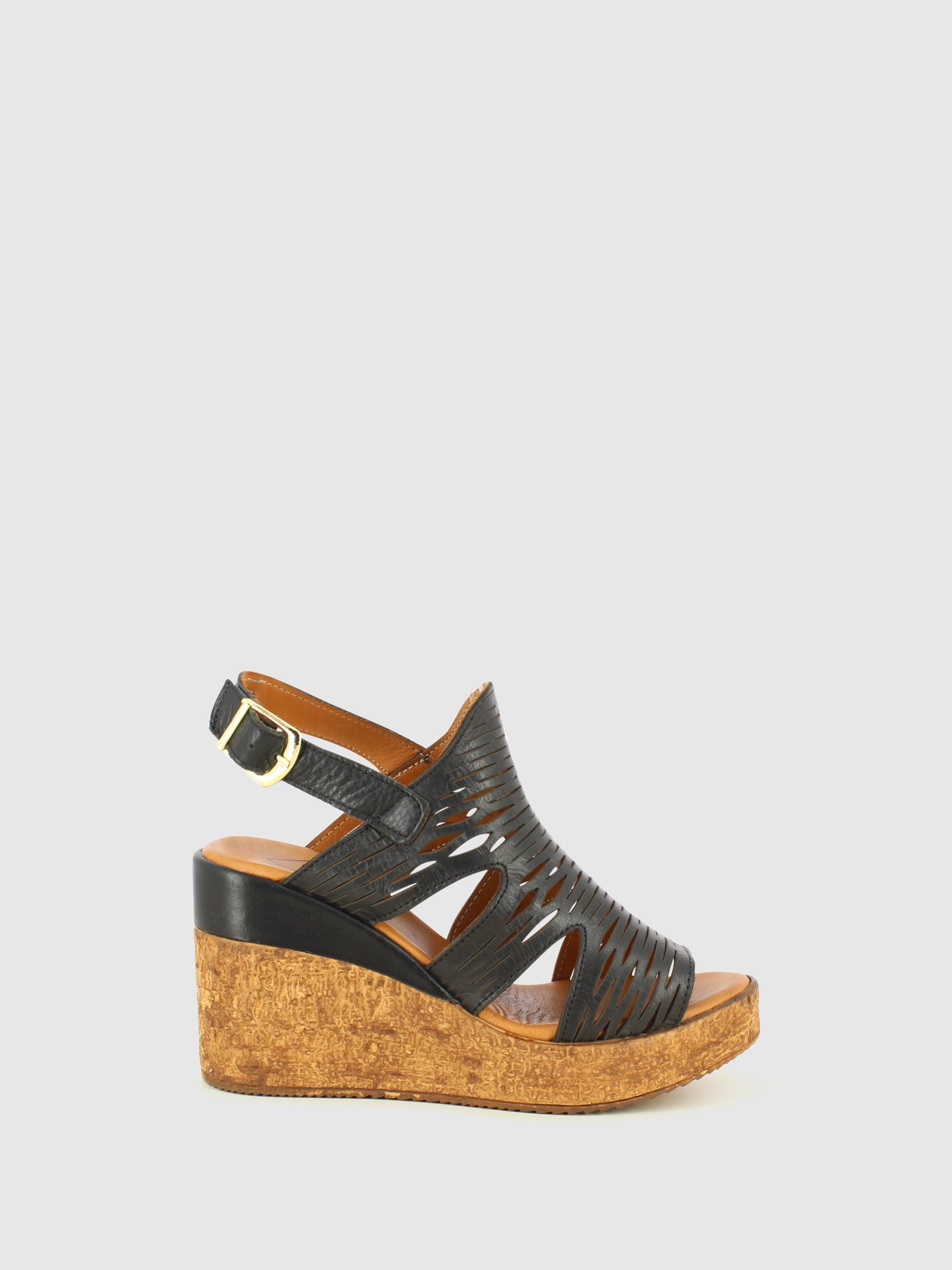 Top3 Black Wedge Sandals