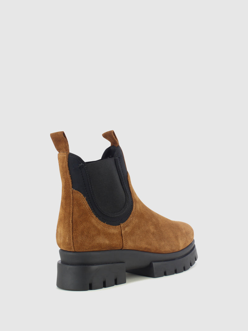 Saydo Camel Elasticated Ankle Boots