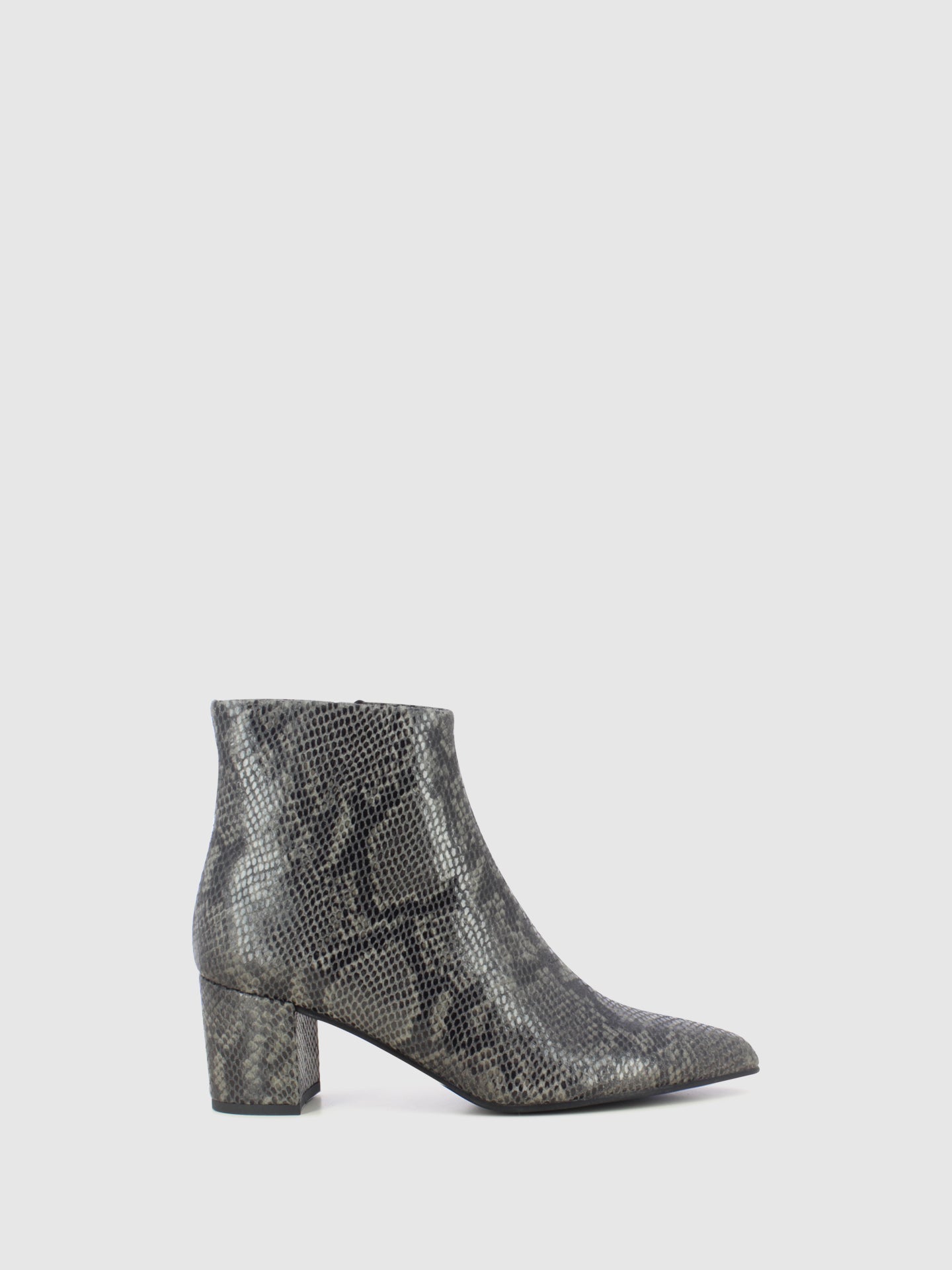 Foreva Gray Zip Up Ankle Boots