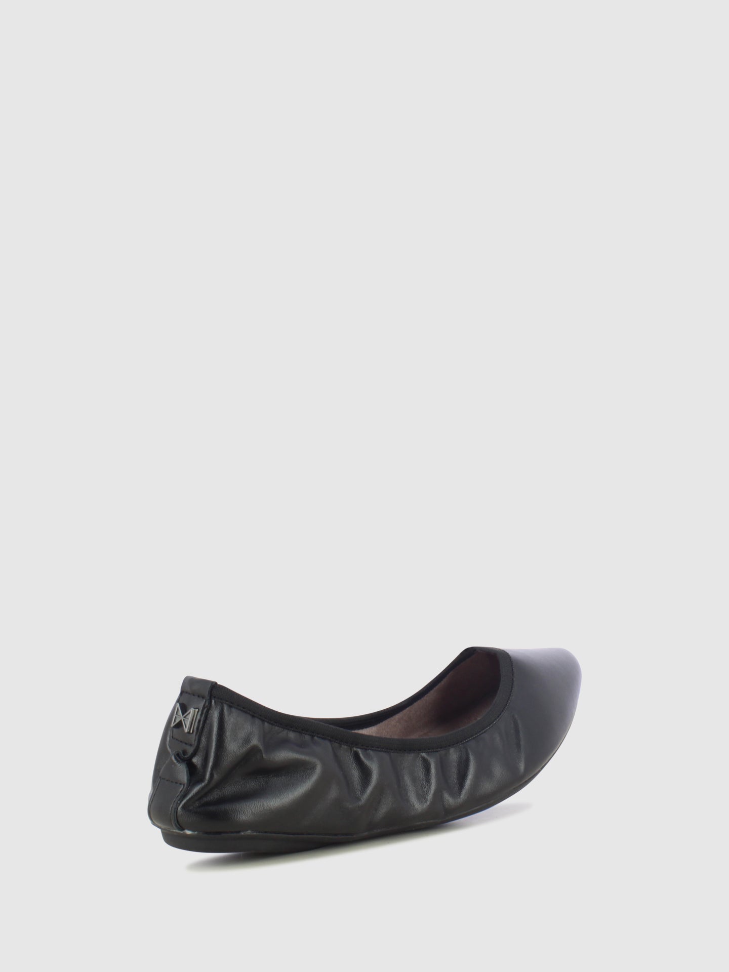 Butterfly Twists Black Round Toe Ballerinas