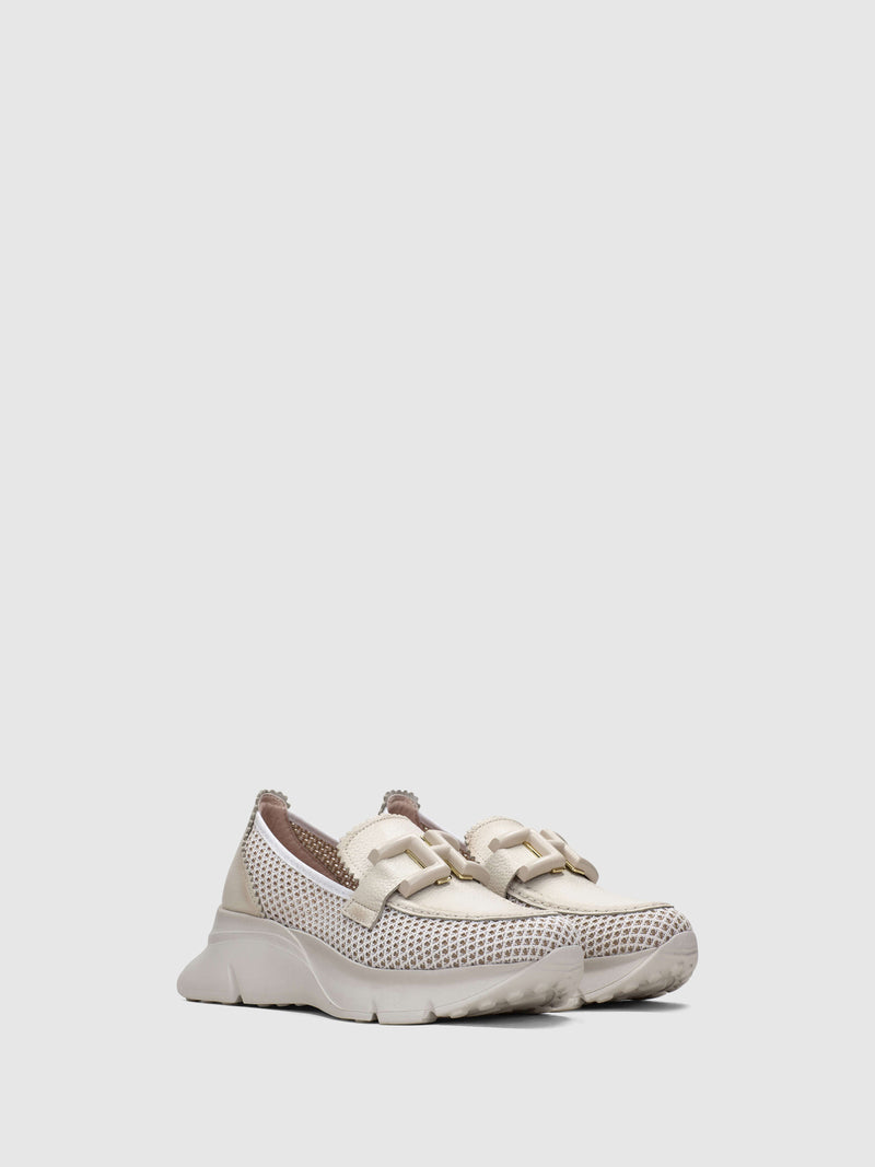 Hispanitas Sapatos com Apliques em Branco Cru