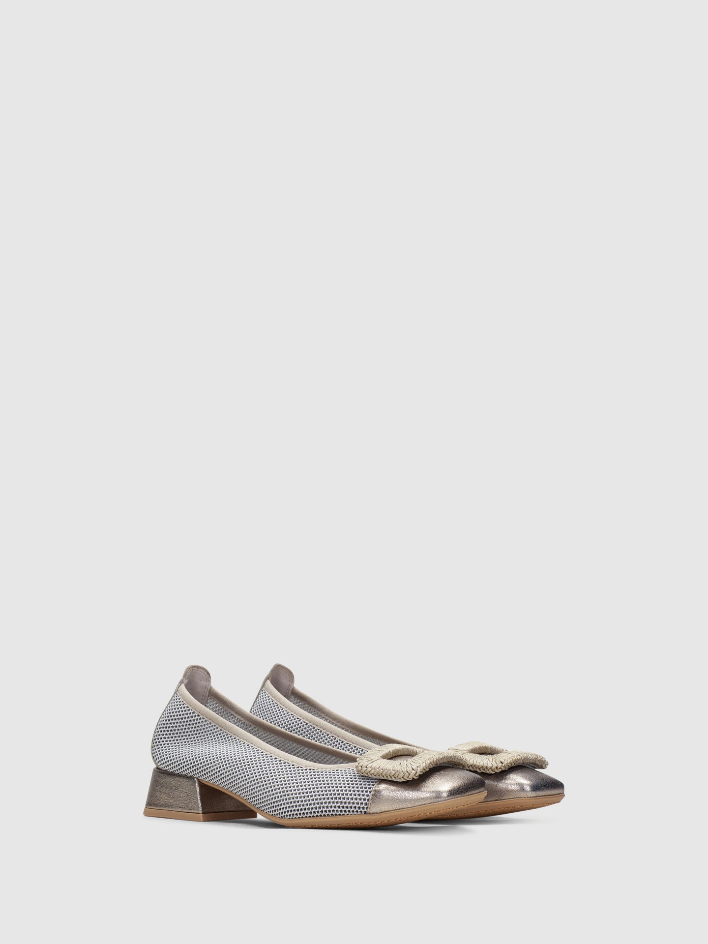 Hispanitas Sapatos com Apliques em Champanhe