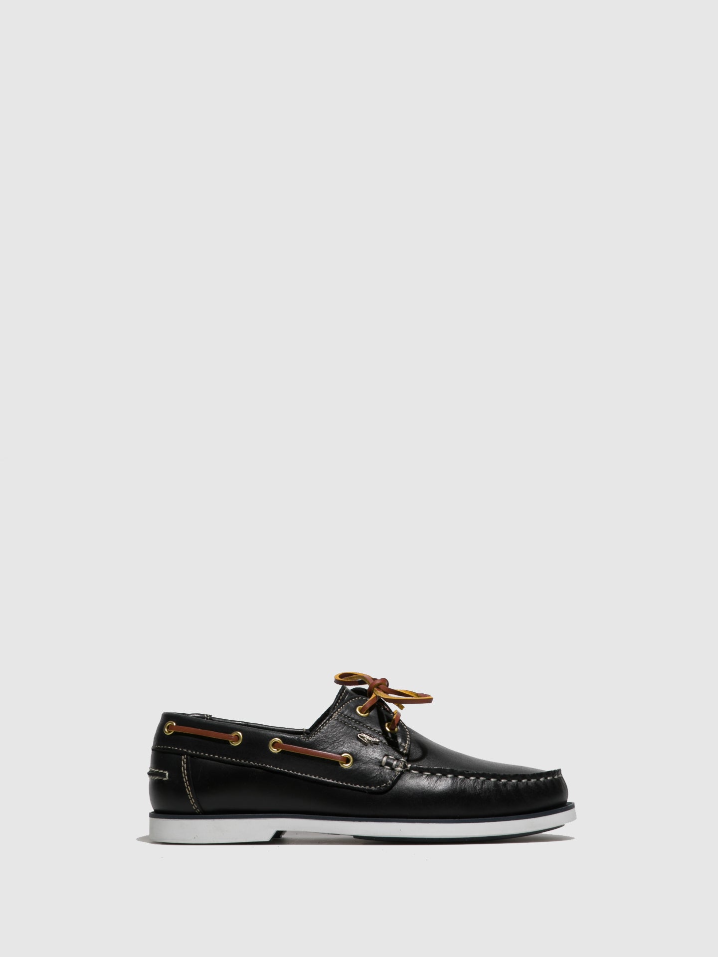 Lagarto Navy Leather Lace-up Shoes