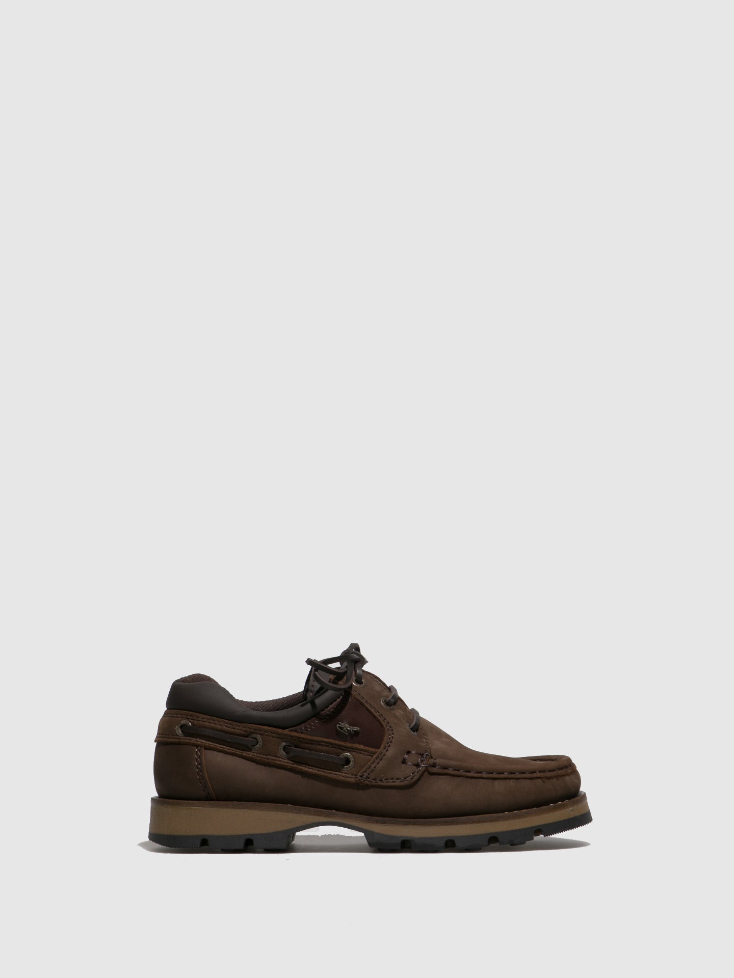 Lagarto Sapatos com Atacadores em Castanho