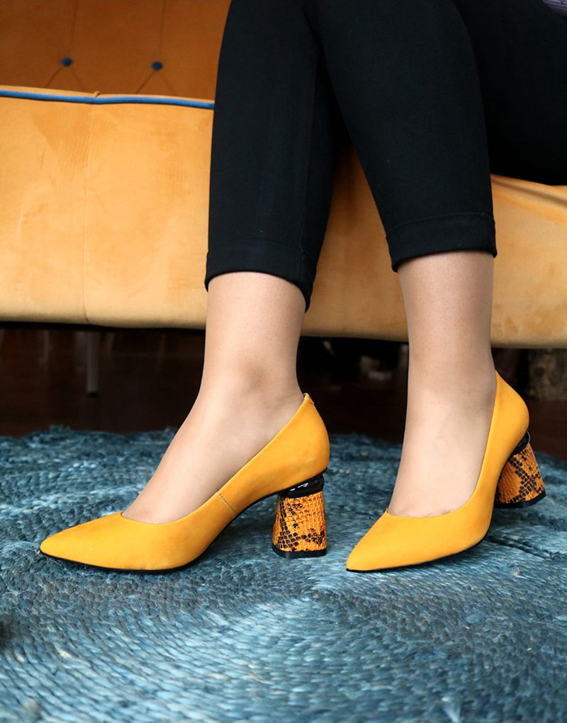PARODI SHOES Sapatos de Salto Grosso 77/1580 Amarelo