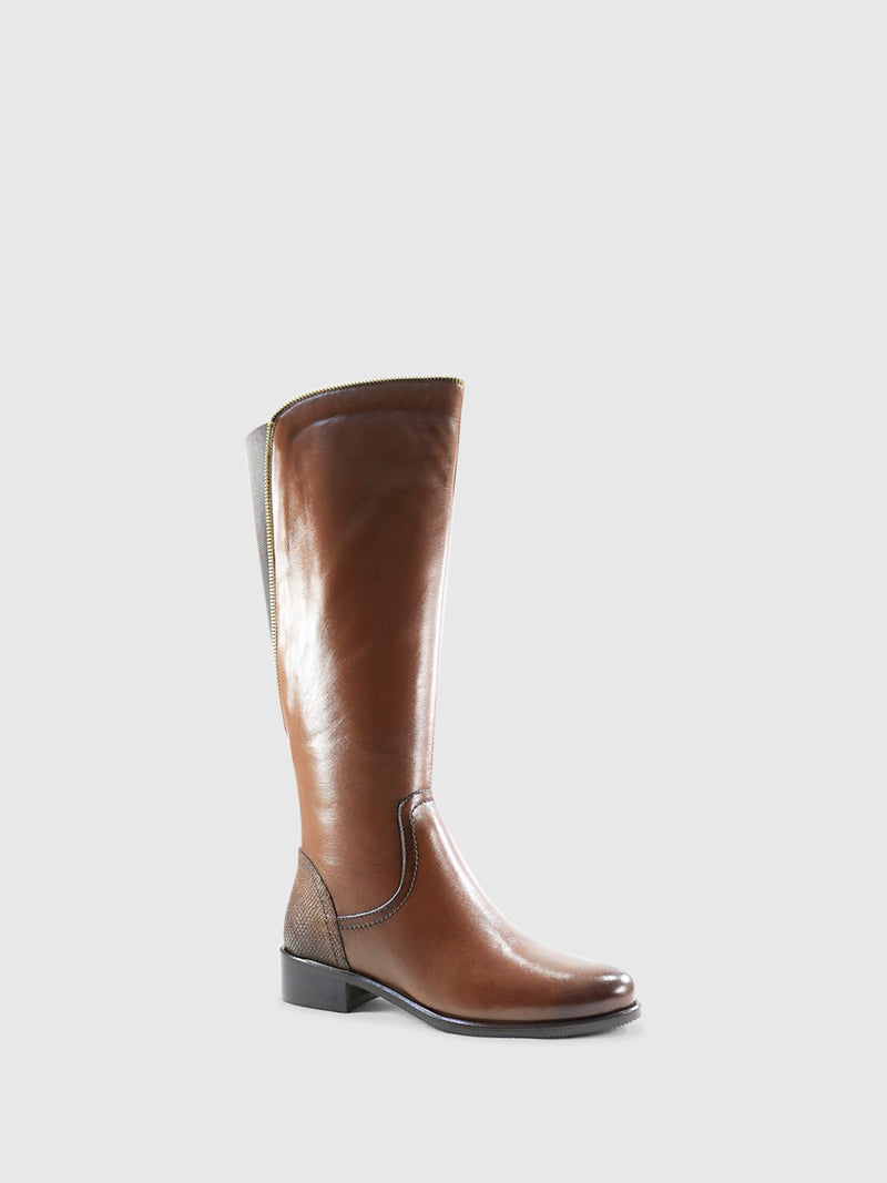 PARODI SHOES Botas de Cano-Alto 95/MESSINA MARRONE