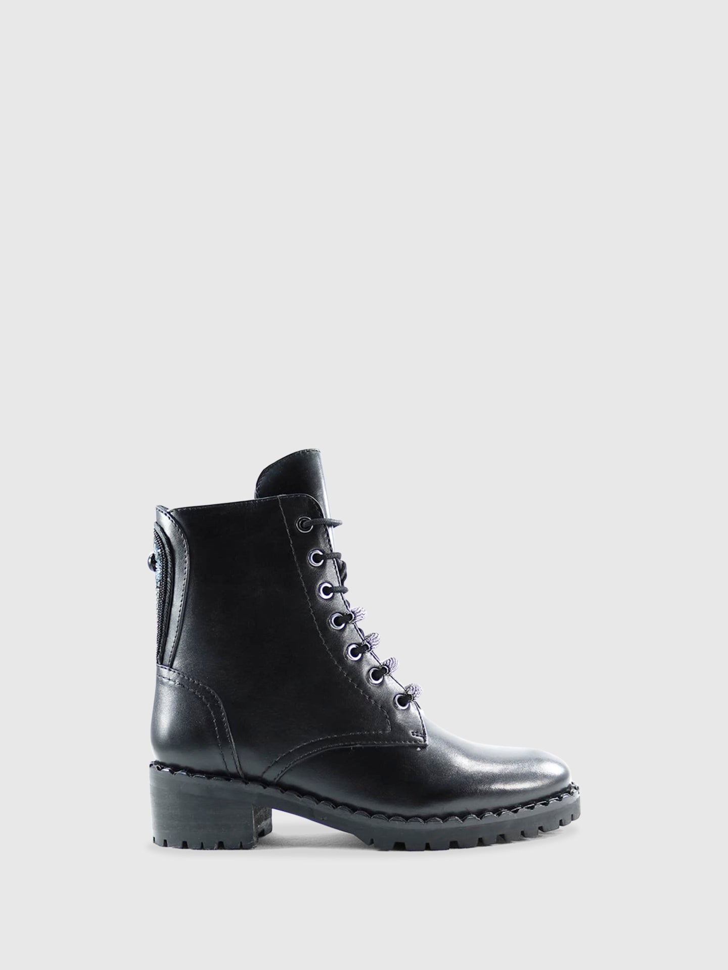 PARODI SHOES Botins com Fecho 95/SARDEGNA Preto