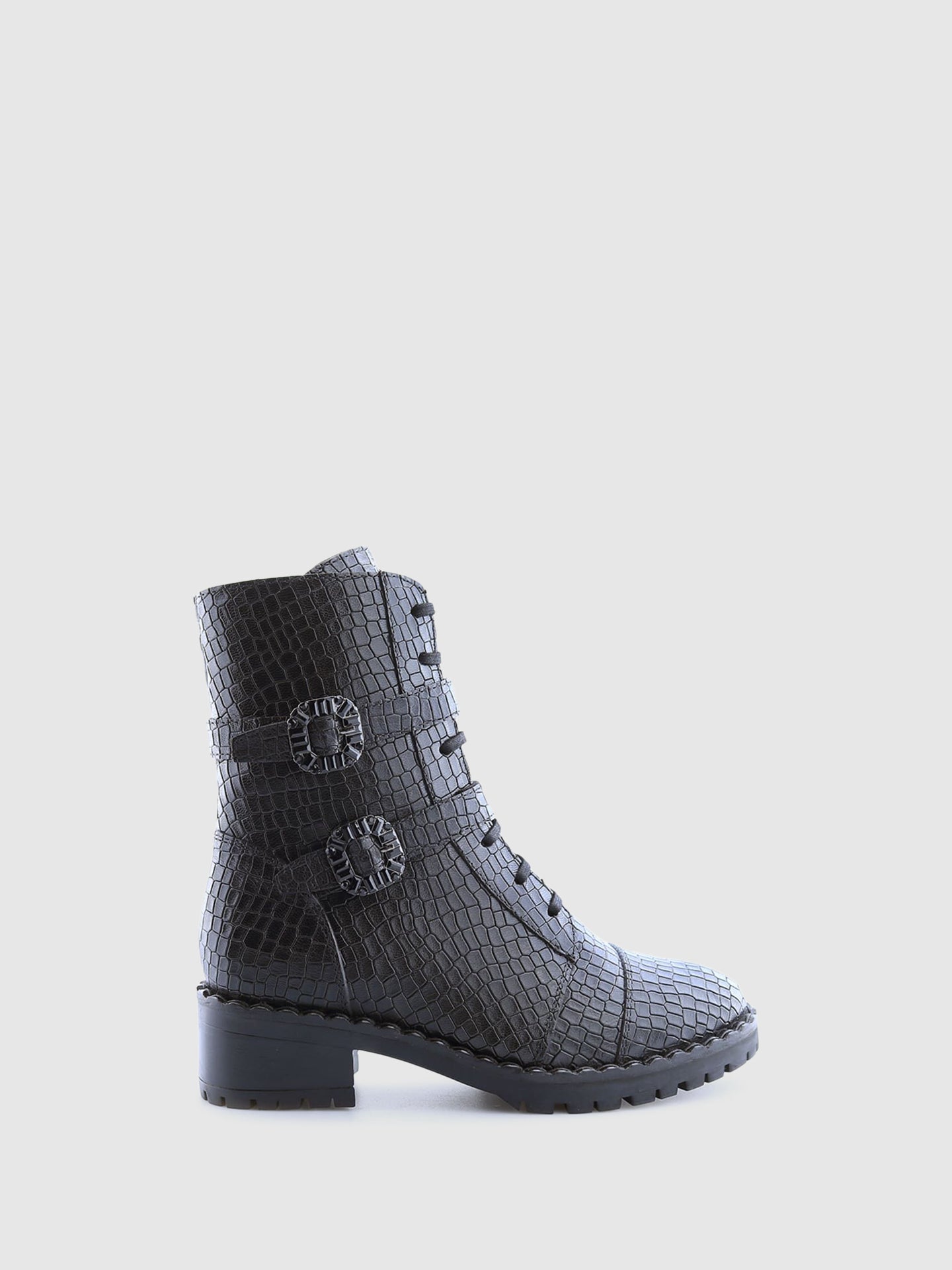 PARODI SHOES Botins com Fivela em Preto