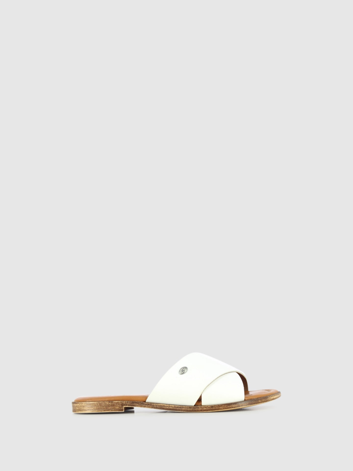Drakart Sandálias Slip-on em Pele Branca