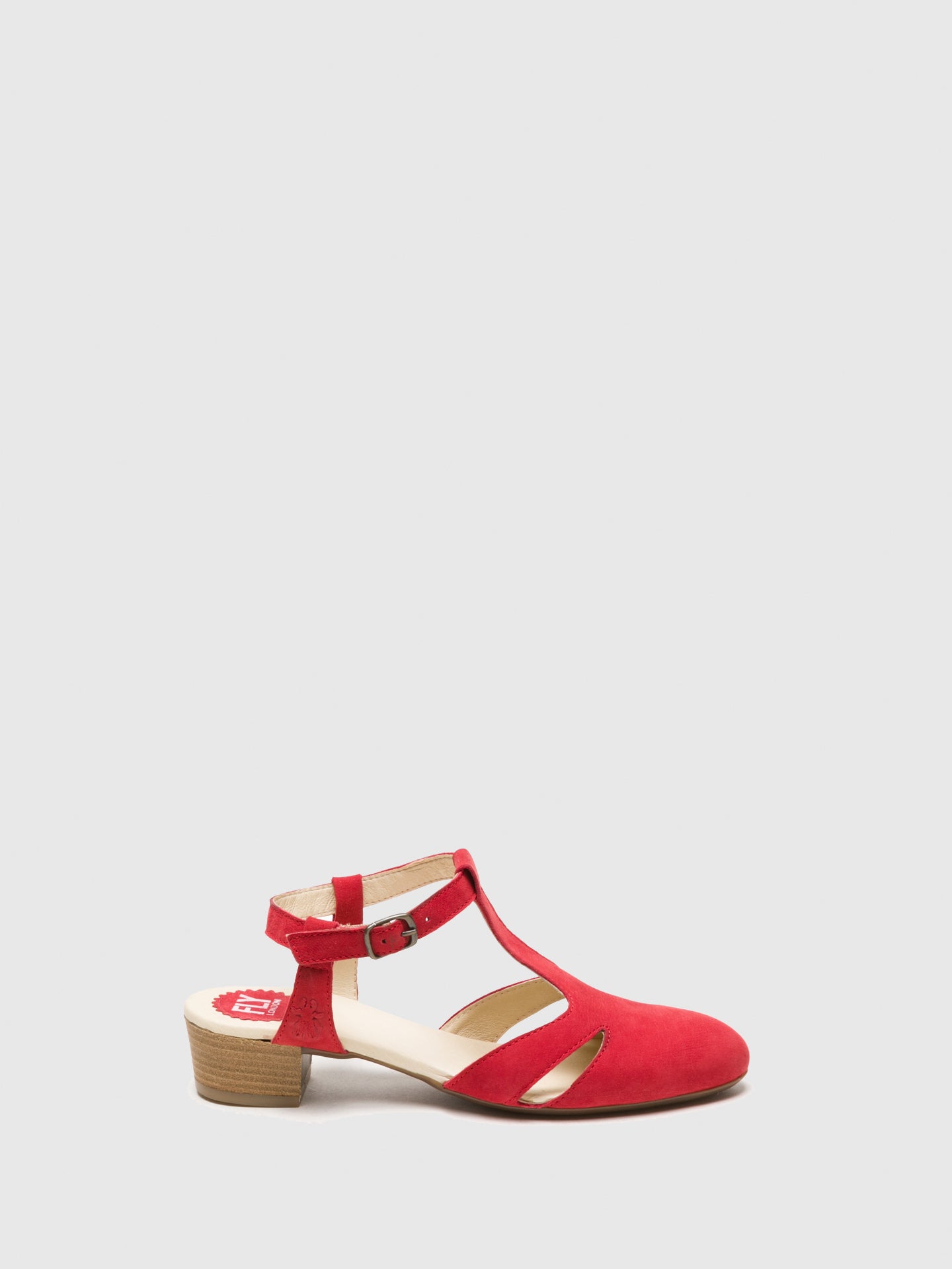 Fly London Sandálias com Tira em T em Vermelho