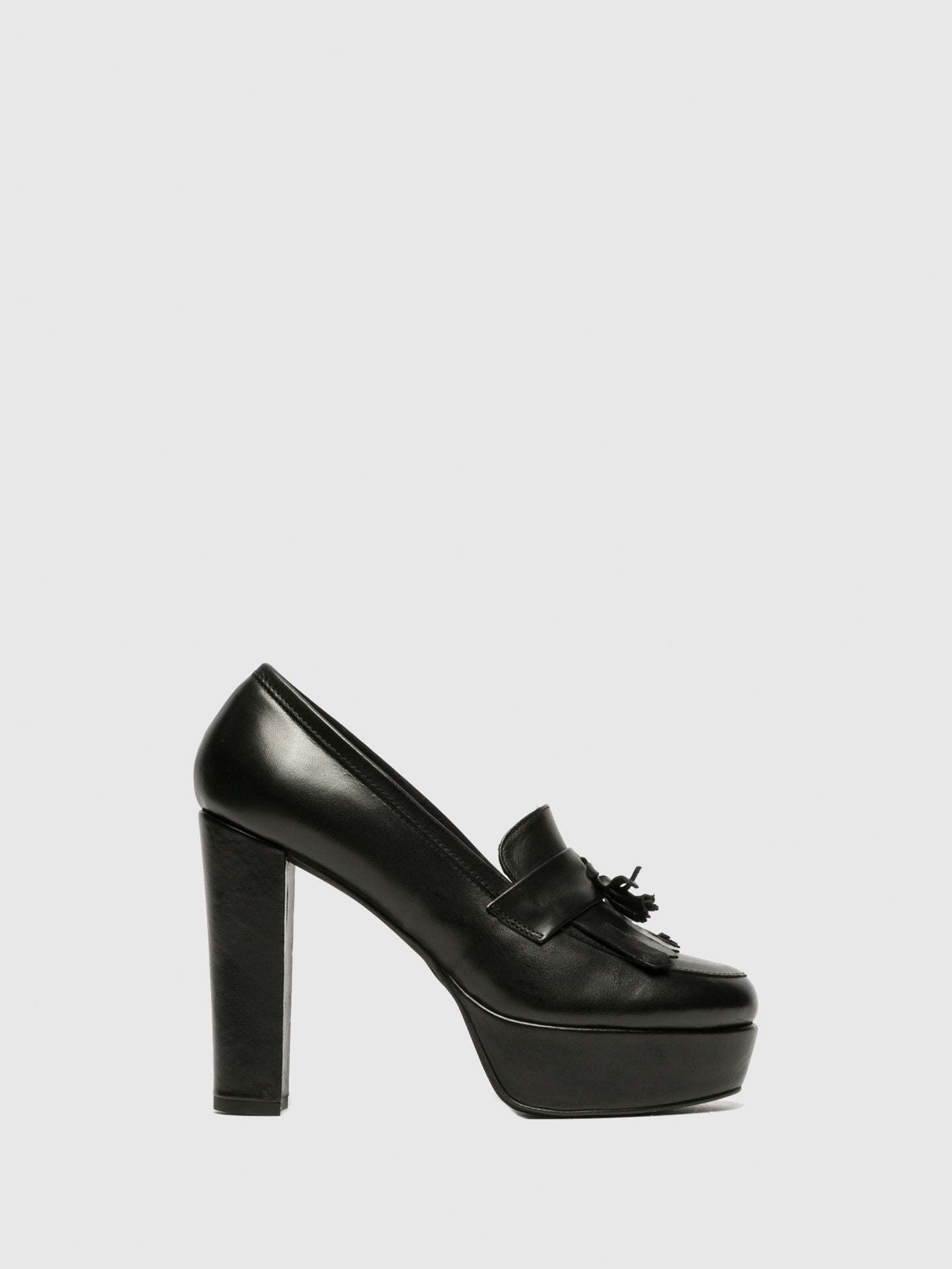 Foreva Sapatos de Salto Grosso em Preto