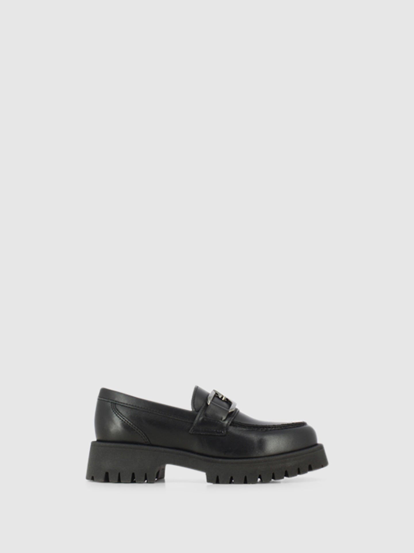 Foreva Sapatos com Apliques em Pele Preta