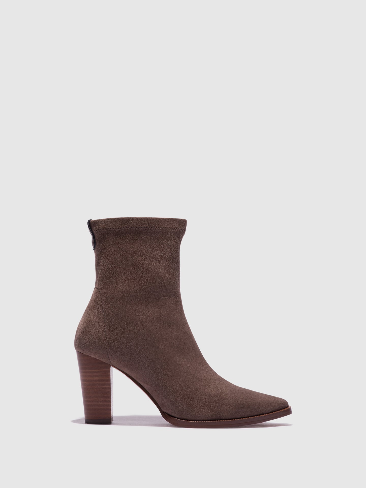 Foreva Taupe Zip Up Ankle Boots