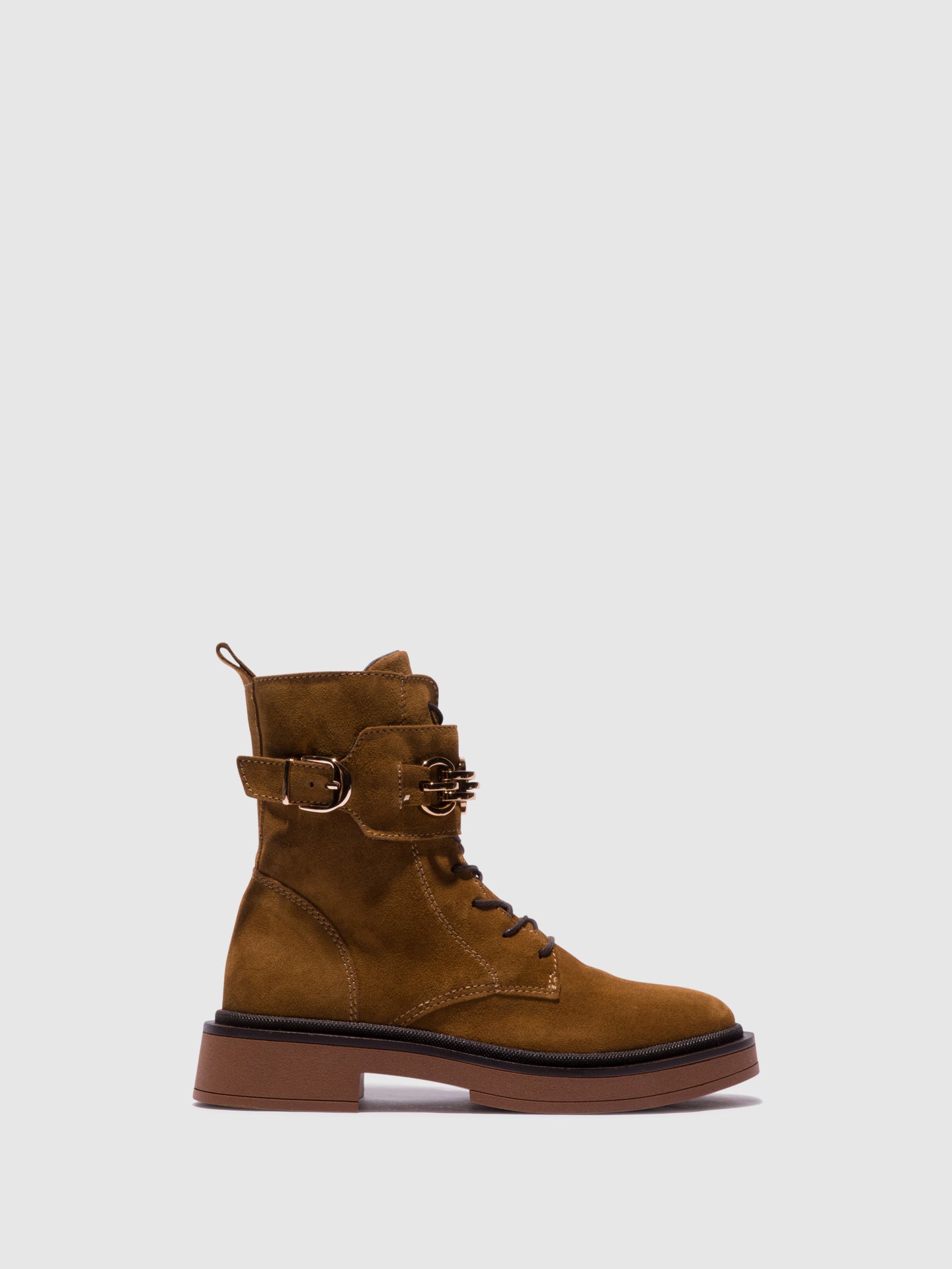 Foreva Camel Zip Up Ankle Boots