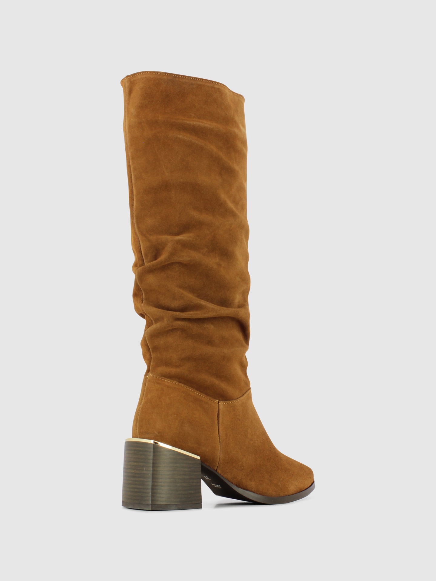 Foreva Botas com Ponta Redonda em Camurça Camel