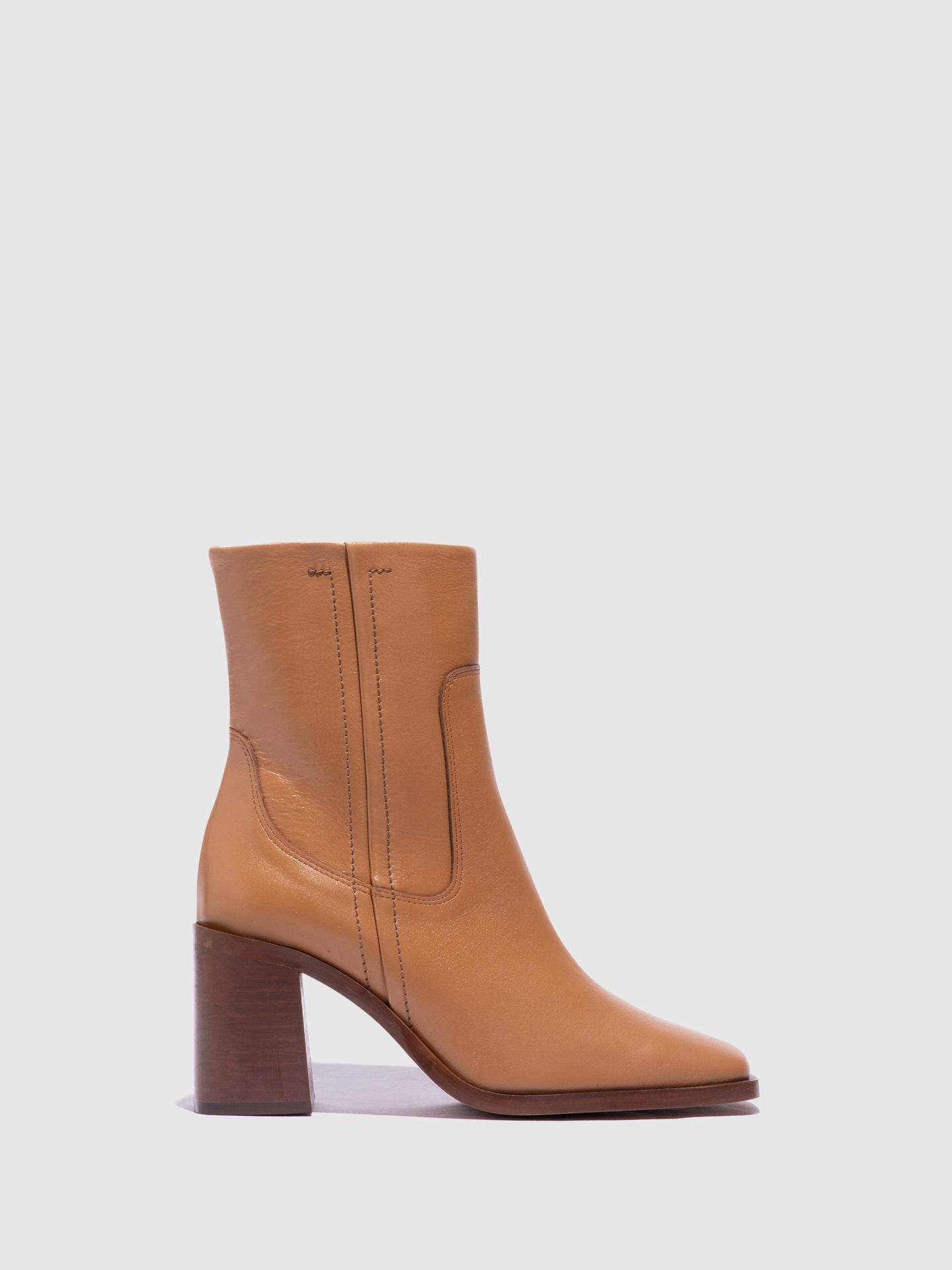 Foreva Natural Zip Up Ankle Boots