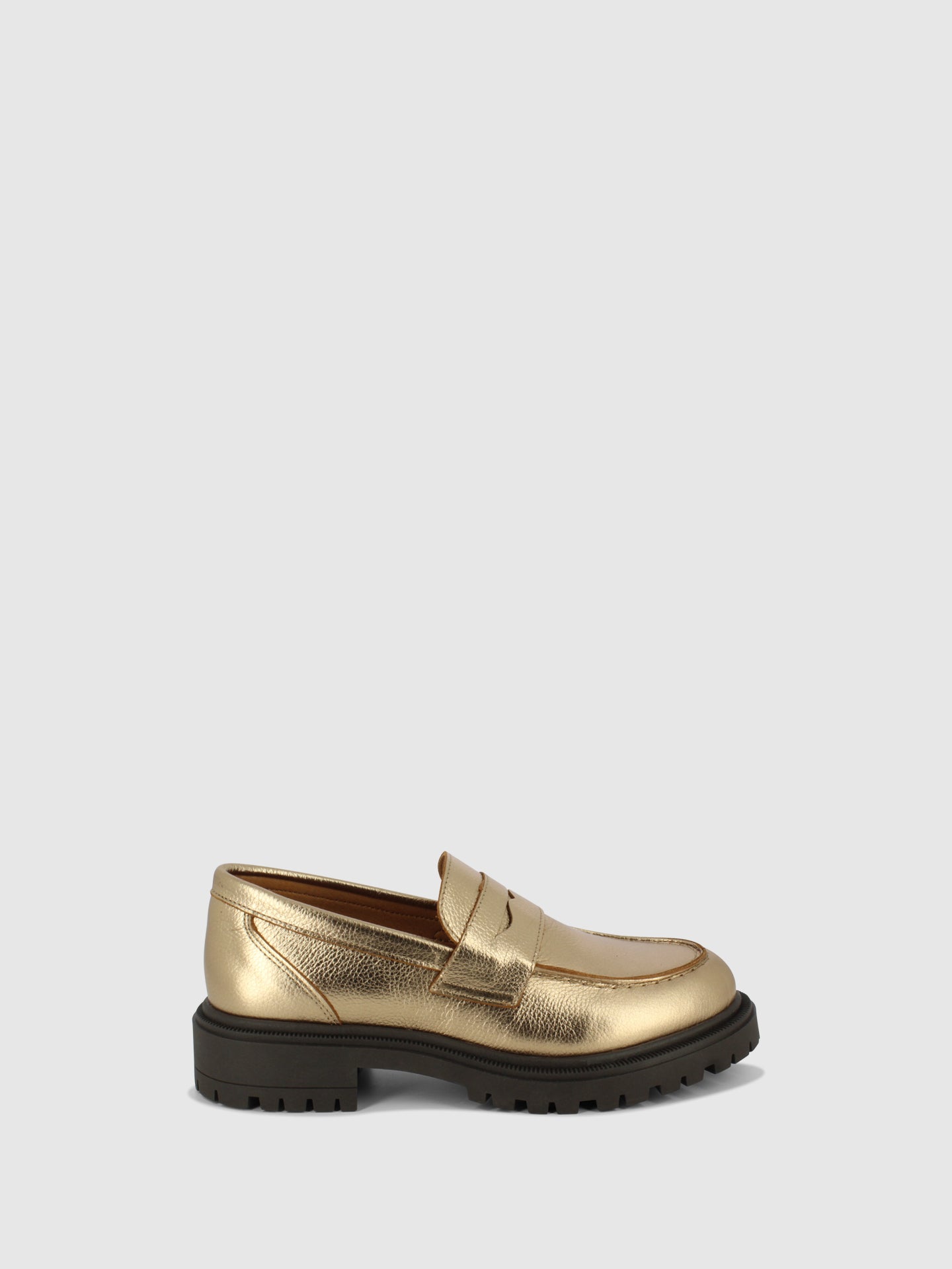Foreva Sapatos Mocassins em Dourado