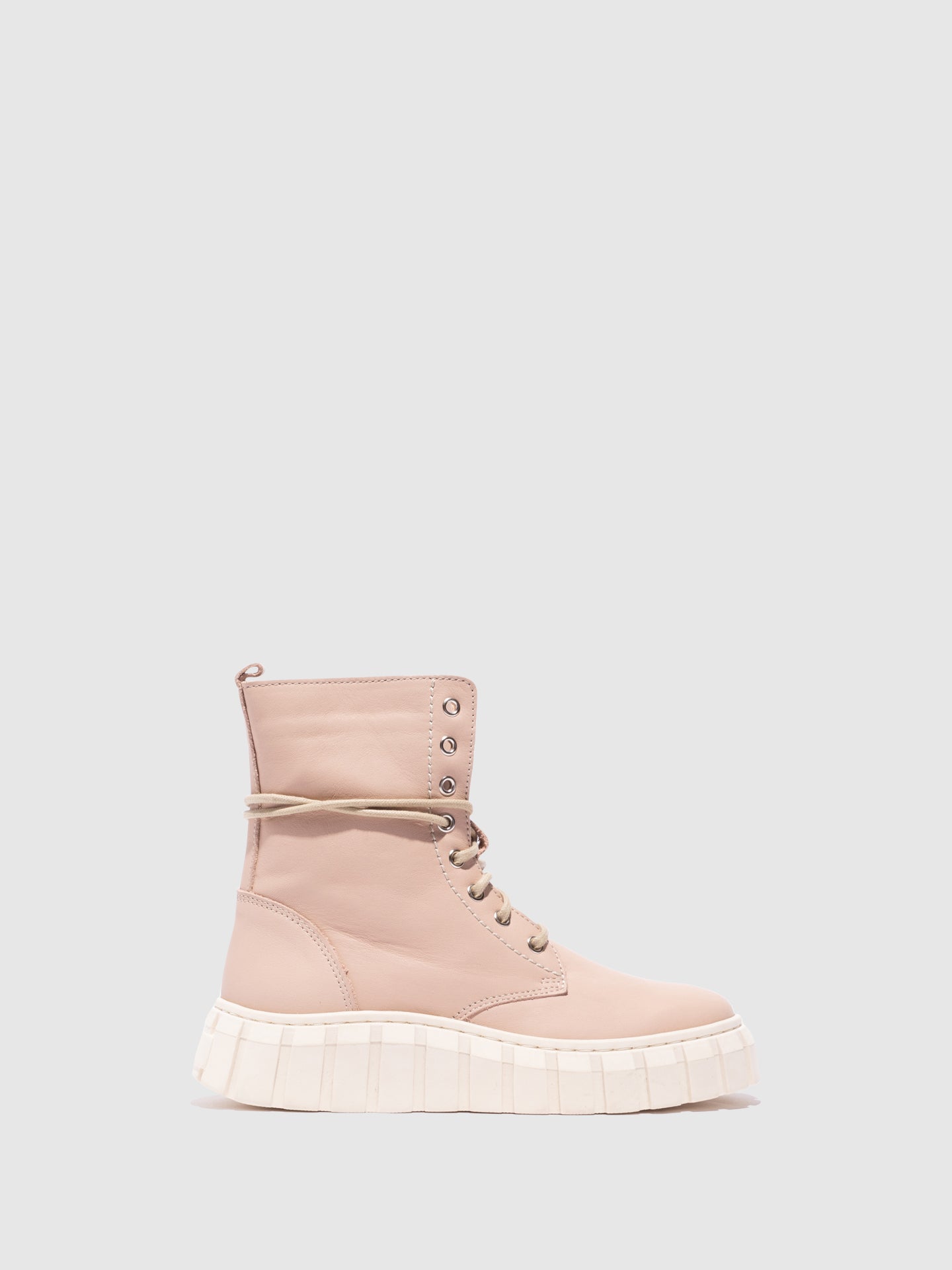 Fungi Pink Lace-up Boots