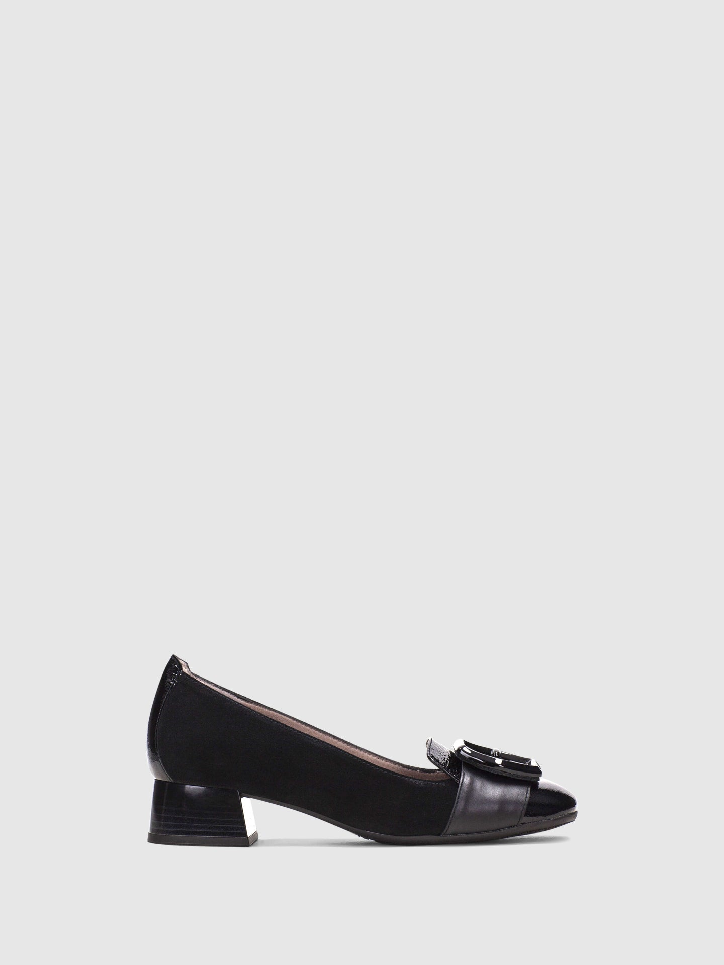 Hispanitas Sapatos com Apliques em Preto