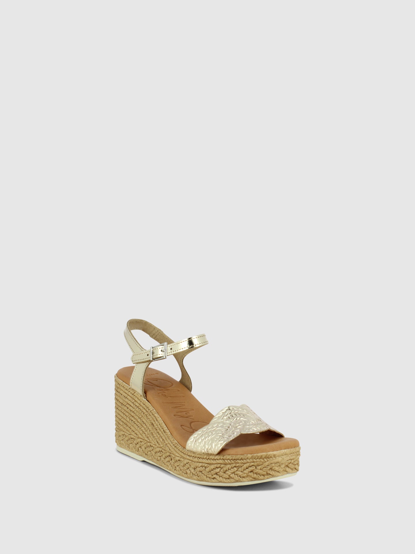 Oh My Sandals Sandálias com Fivela em Champanhe