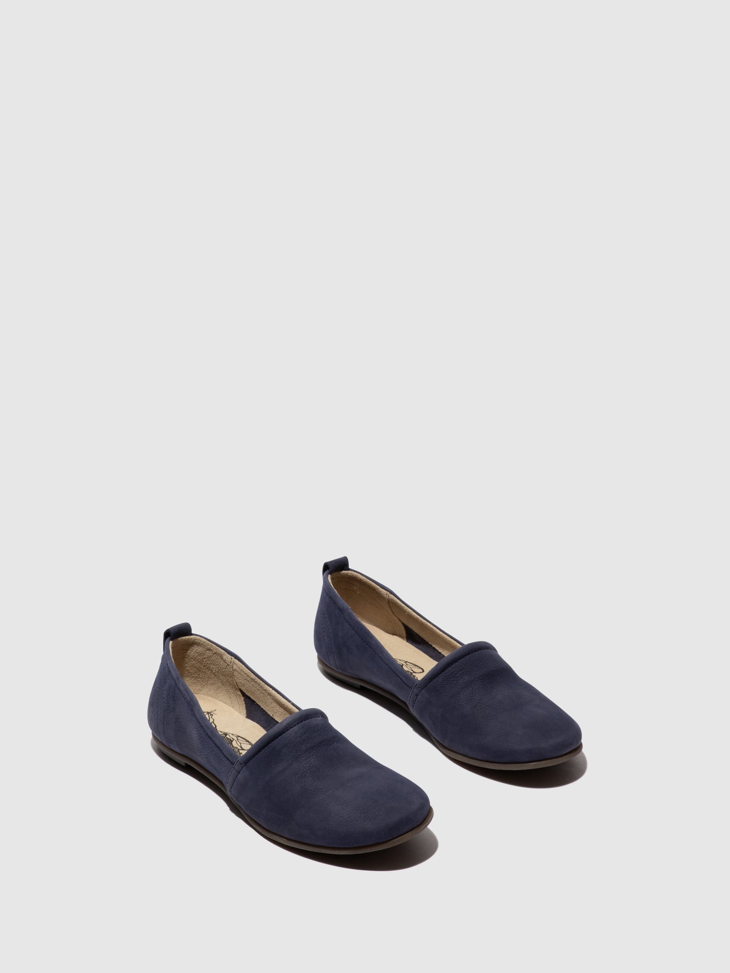 Fly London Blue Round Toe Ballerinas