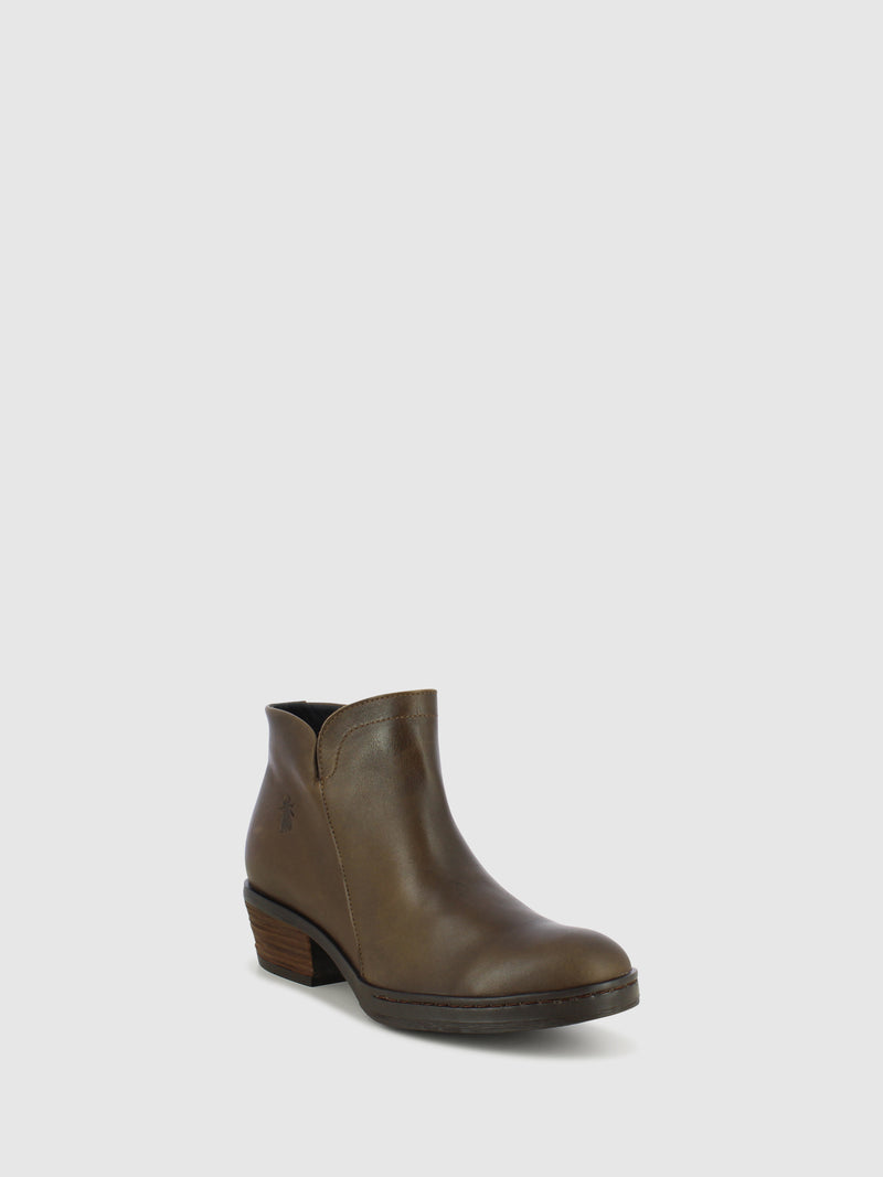 Fly London Botins com Fecho em Camel