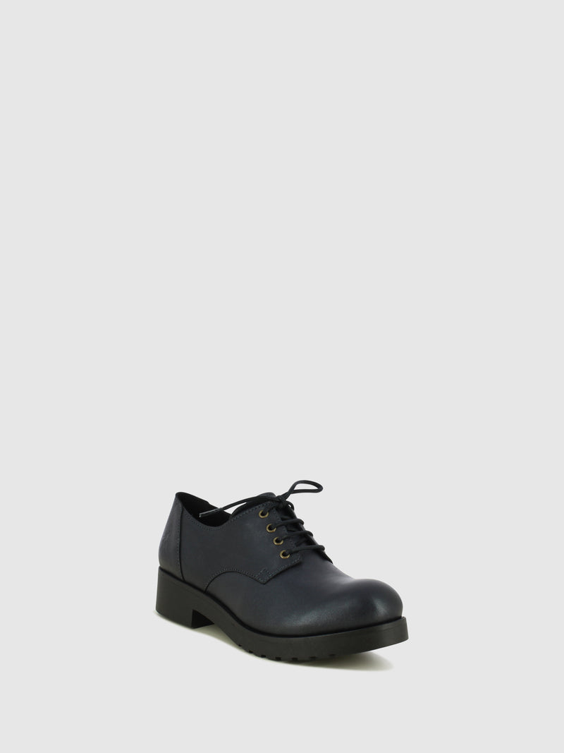 Fly London Black Leather Lace-up Shoes