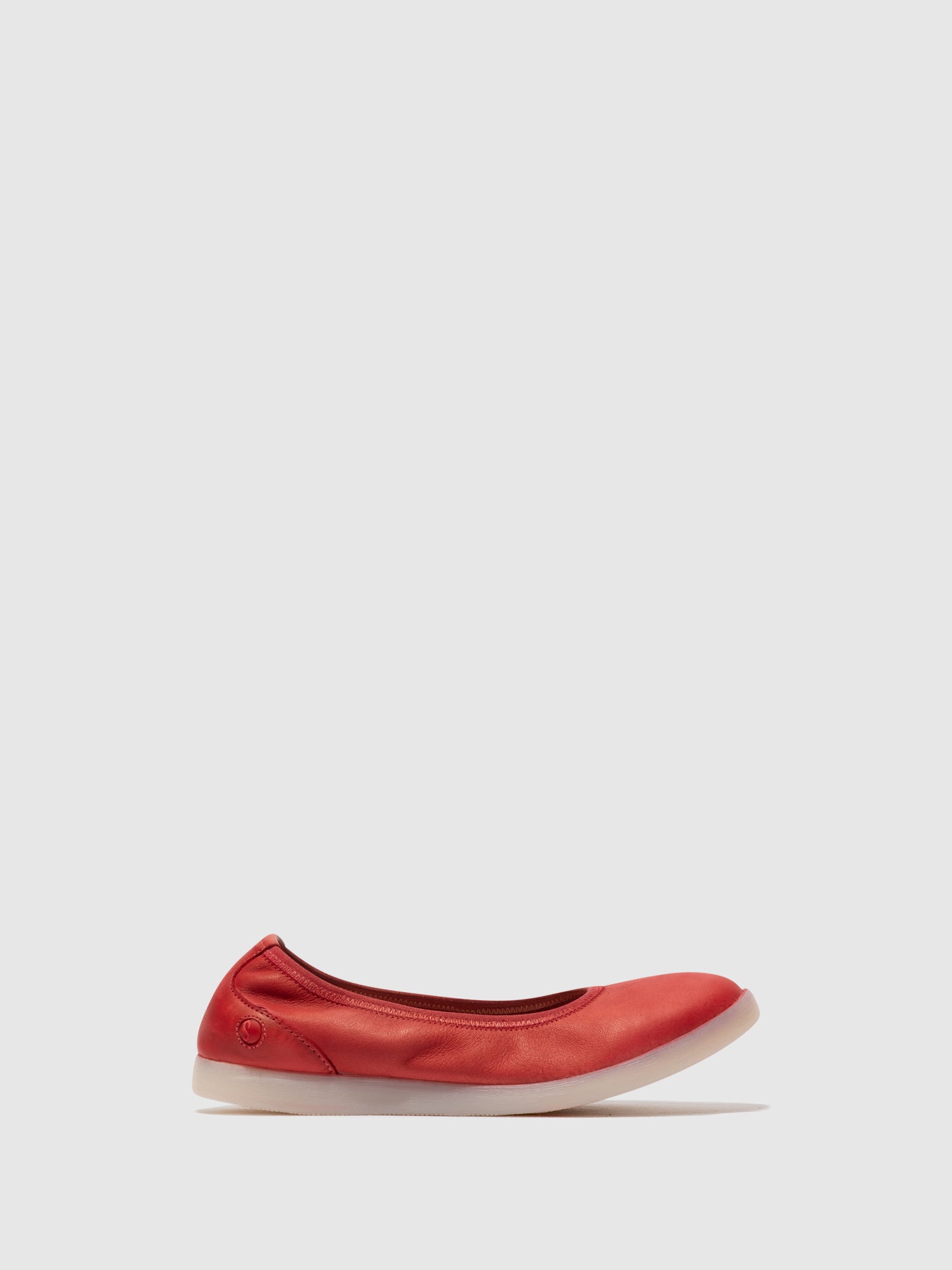 Softinos Red Elasticated Ballerinas