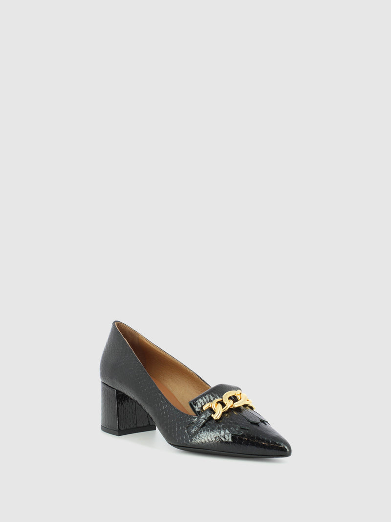 Sofia Costa Sapatos com Apliques em Preto