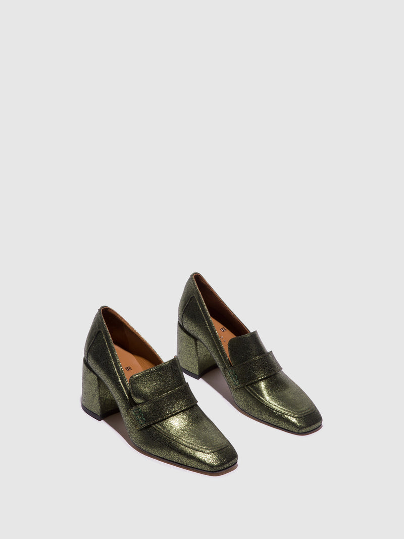Sofia Costa Sapatos Loafer em Verde