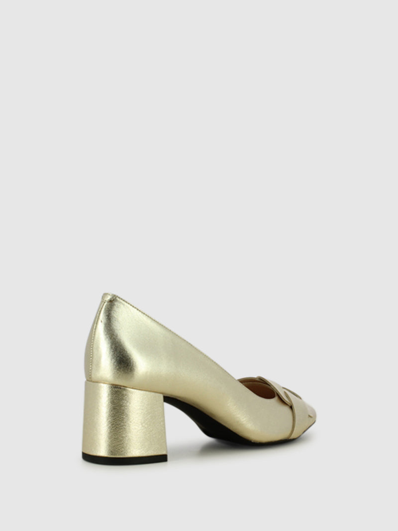 Sofia Costa Sapatos Pontiagudos em Dourado