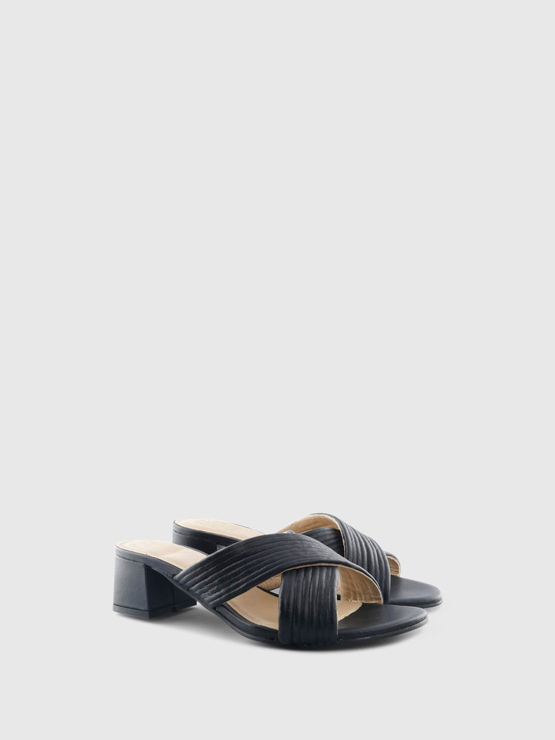 PARODI SHOES Mules com Tiras 53/1879NERO Black