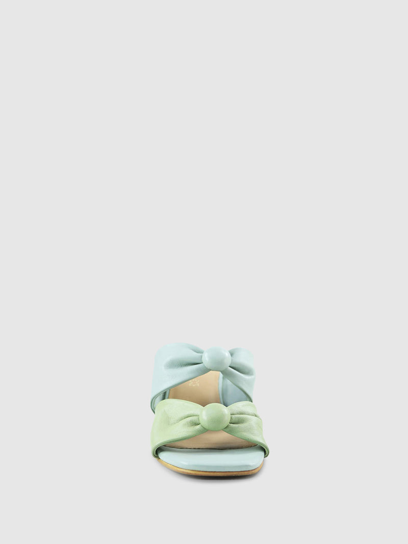 PARODI SHOES Mules de Salto Grosso 53/1895VERDEACQU Green