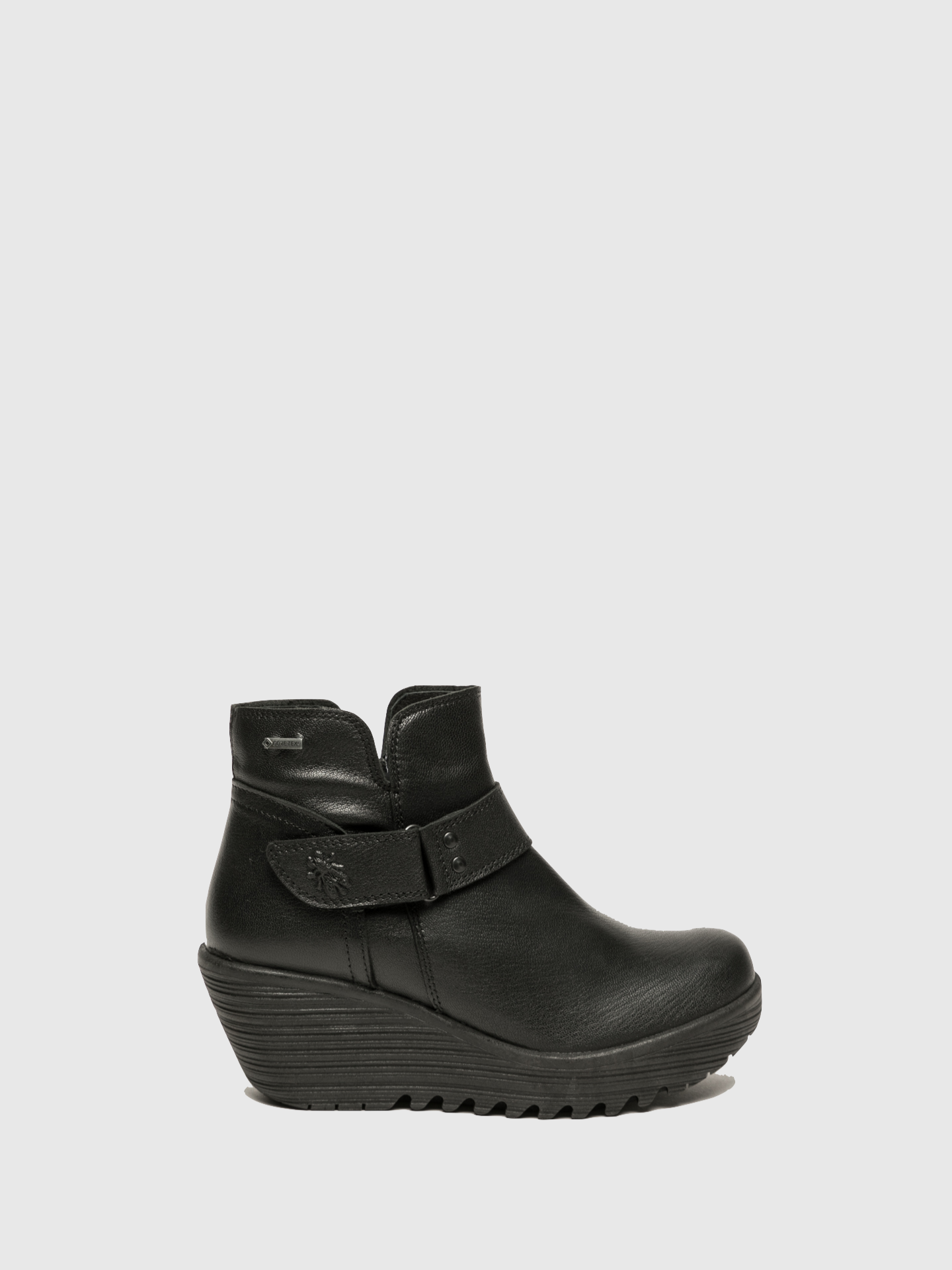 Fly London Black Velcro Ankle Boots