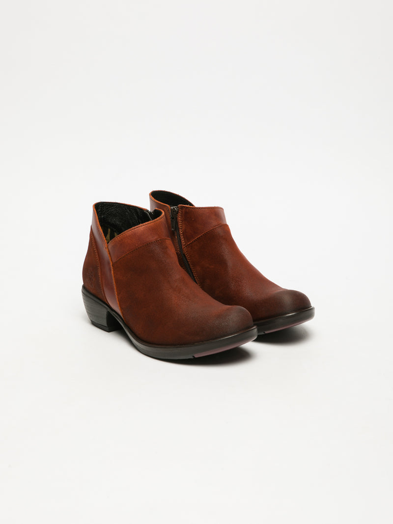 Fly London Botins com Fecho em Bordeaux