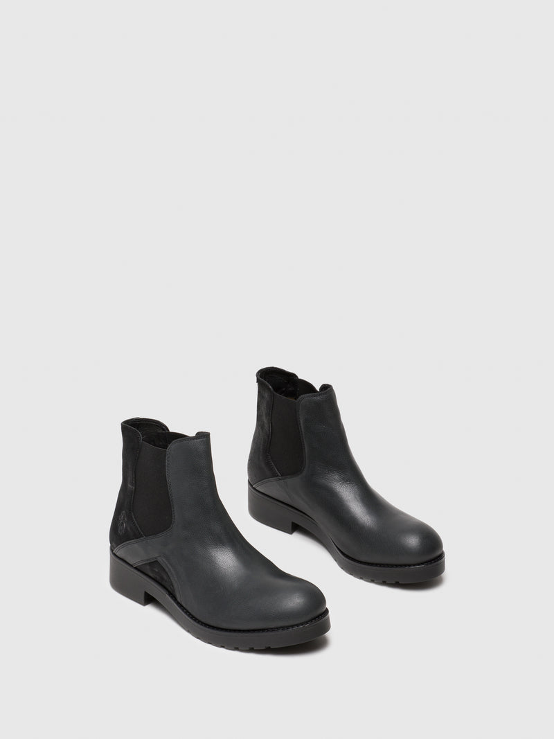 Fly London Botins Chelsea em Preto
